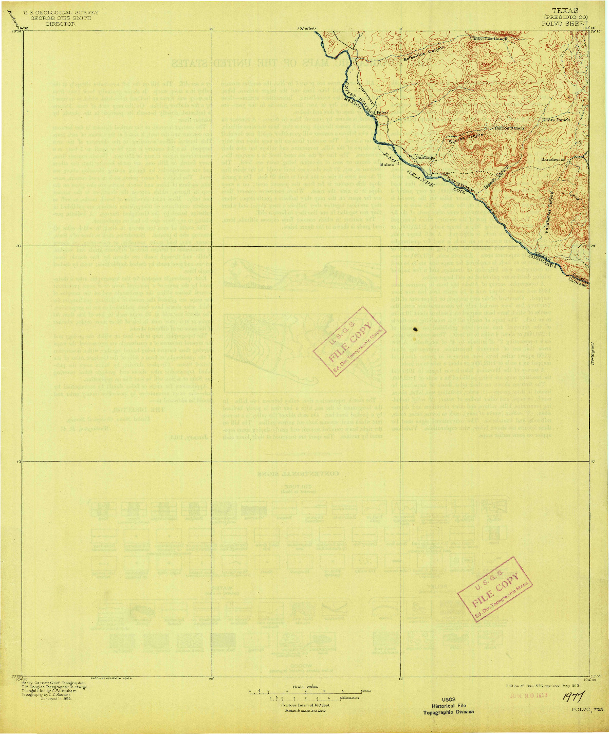 USGS 1:125000-SCALE QUADRANGLE FOR POLVO, TX 1896