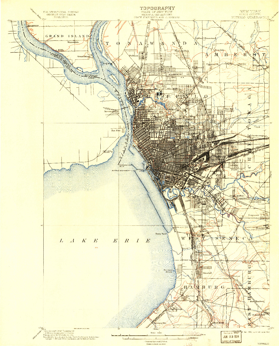 USGS 1:62500-SCALE QUADRANGLE FOR BUFFALO, NY 1901