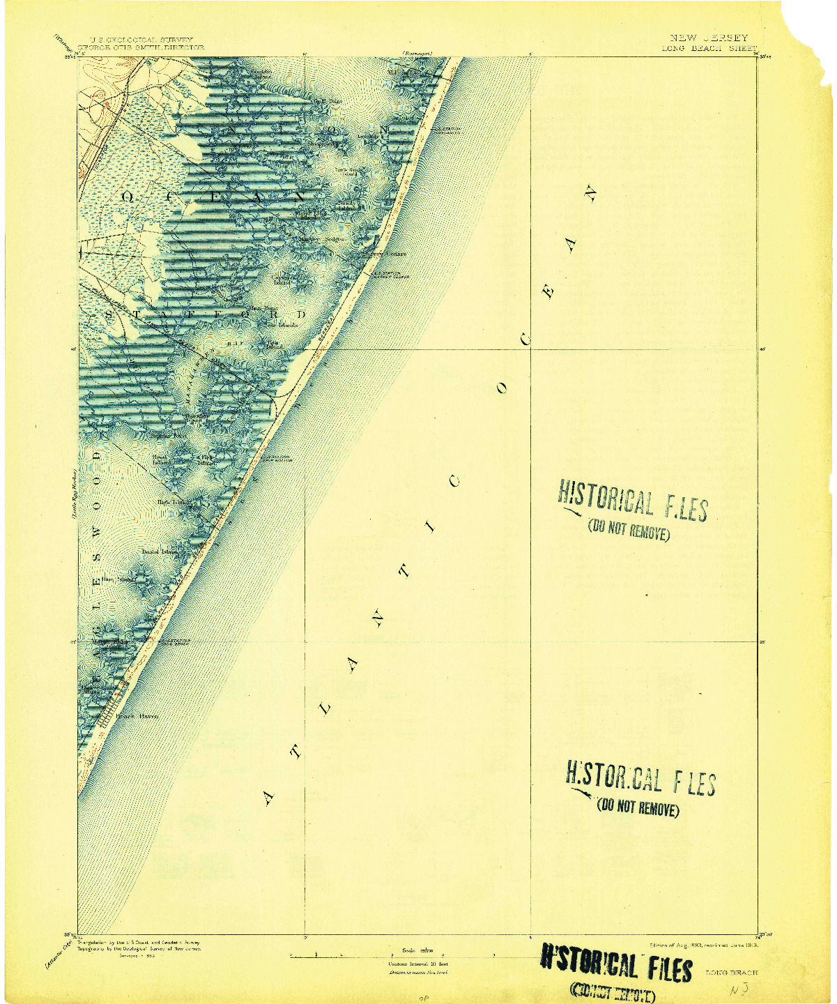 USGS 1:62500-SCALE QUADRANGLE FOR LONG BEACH, NJ 1893