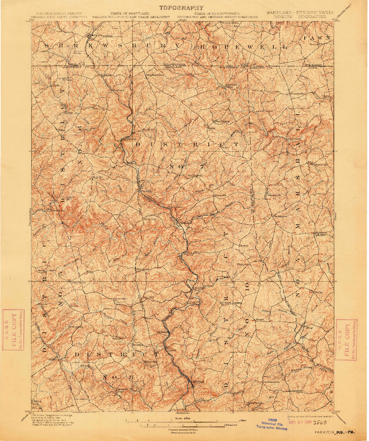 USGS 1:62500-SCALE QUADRANGLE FOR PARKTON, MD 1902