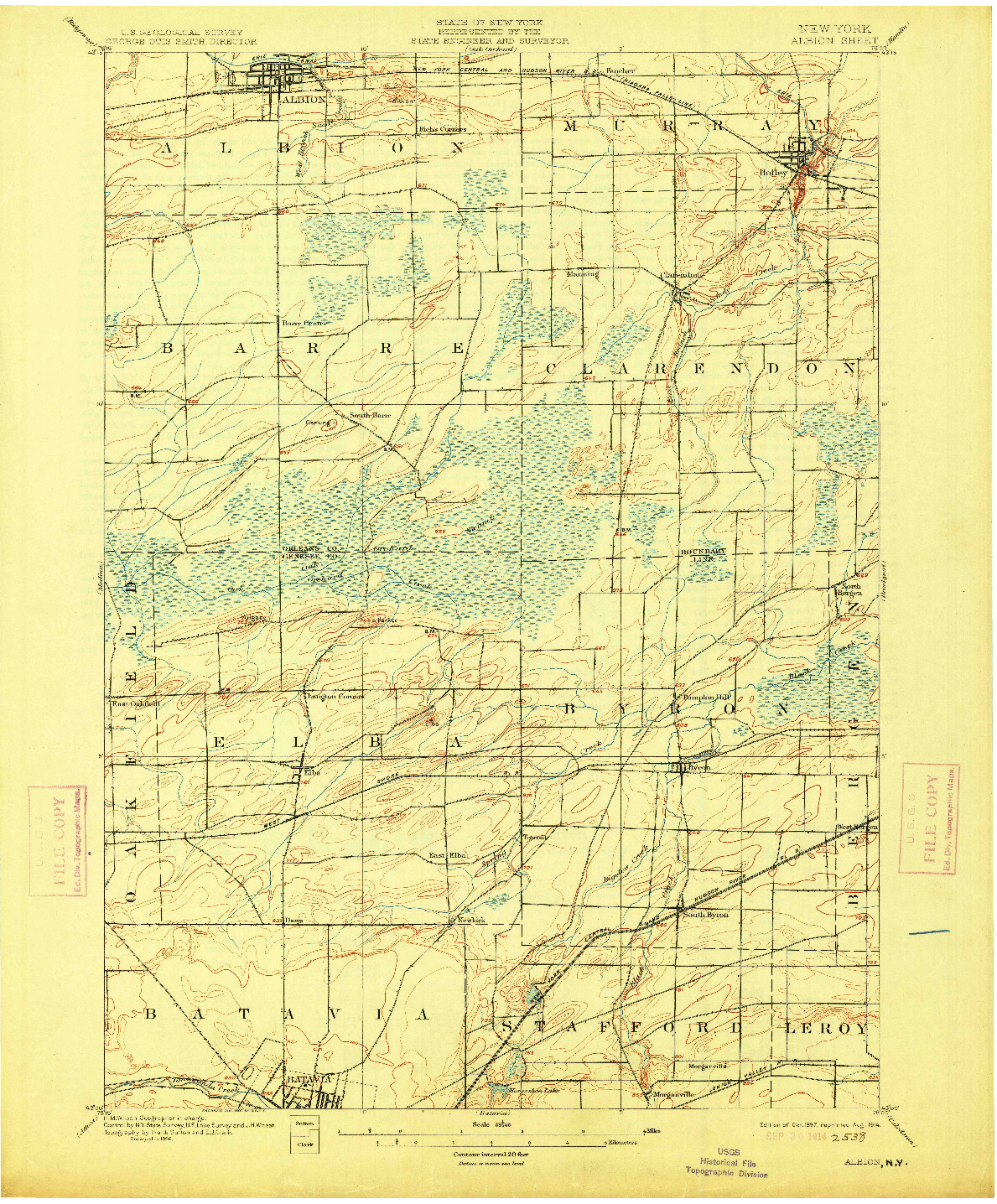 USGS 1:62500-SCALE QUADRANGLE FOR ALBION, NY 1897