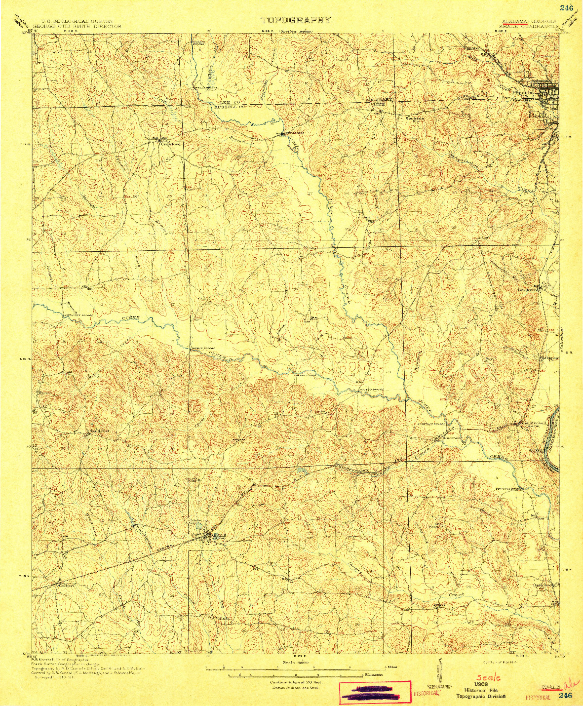 USGS 1:62500-SCALE QUADRANGLE FOR SEALE, AL 1914