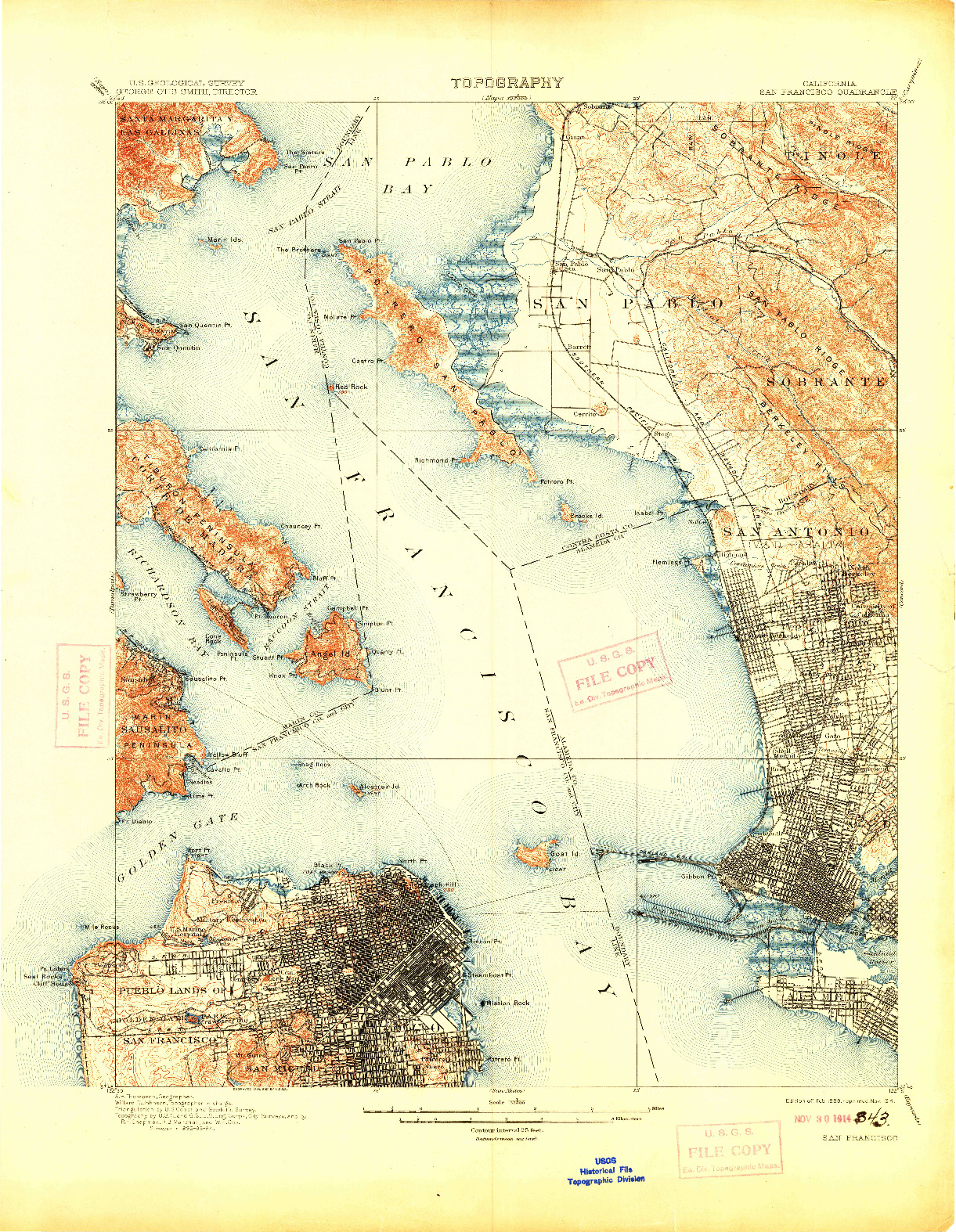 USGS 1:62500-SCALE QUADRANGLE FOR SAN FRANCISCO, CA 1899