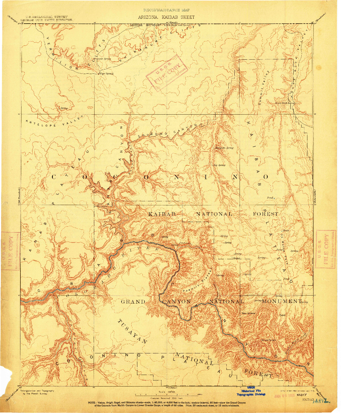 USGS 1:250000-SCALE QUADRANGLE FOR KAIBAB, AZ 1886