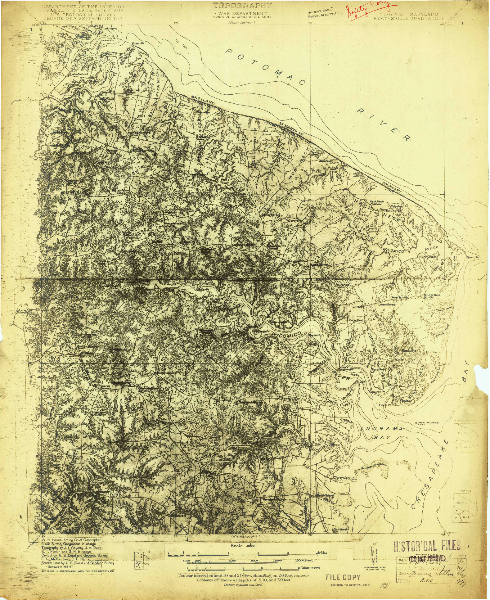USGS 1:48000-SCALE QUADRANGLE FOR HEATHSVILLE, VA 1917