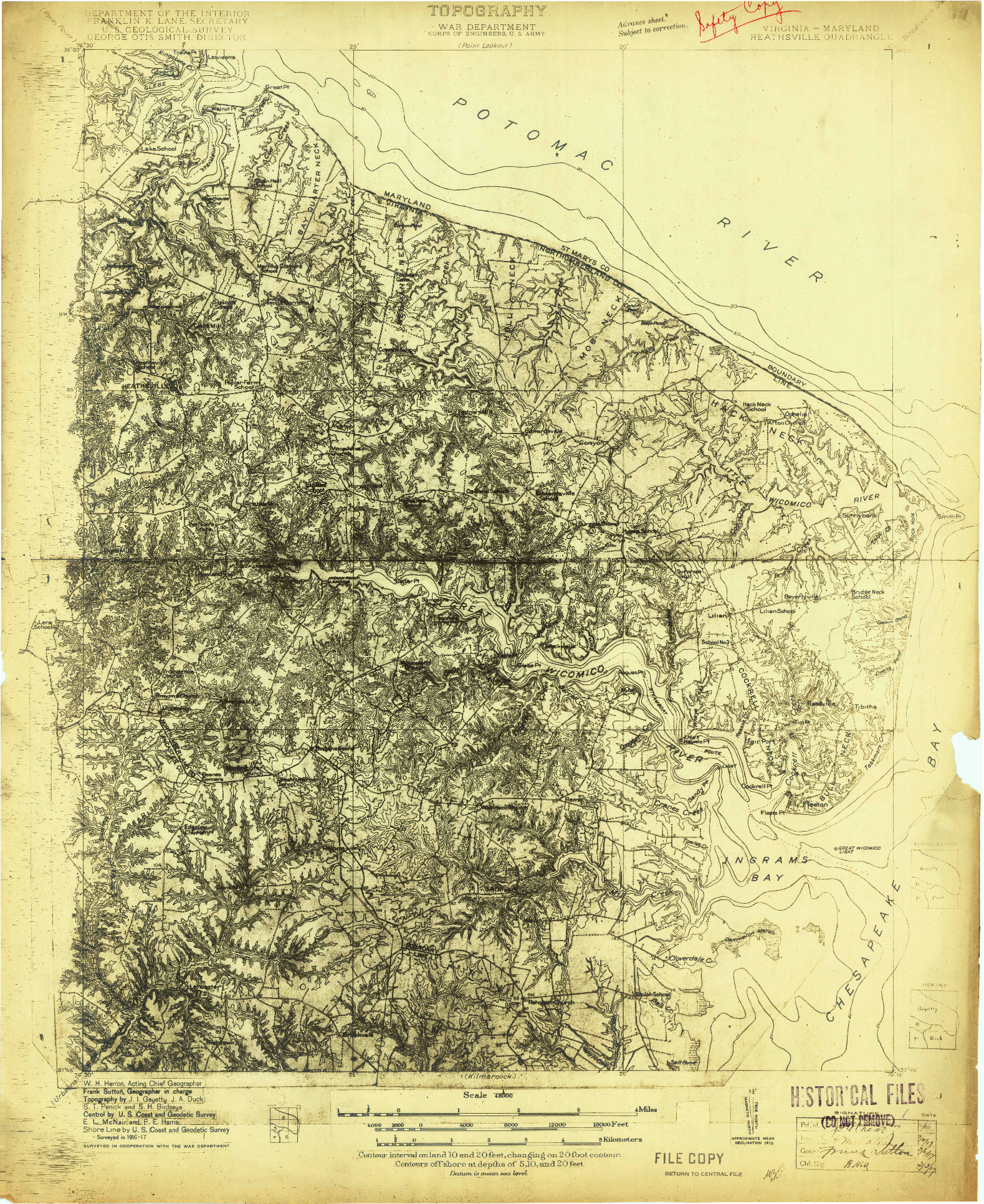 USGS 1:48000-SCALE QUADRANGLE FOR HEATHSVILLE, VA 1917