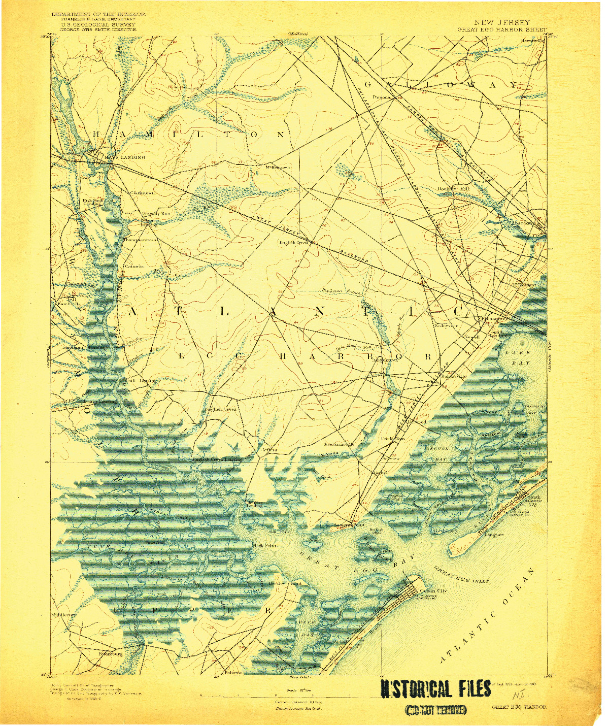 USGS 1:62500-SCALE QUADRANGLE FOR GREAT EGG HARBOR, NJ 1893