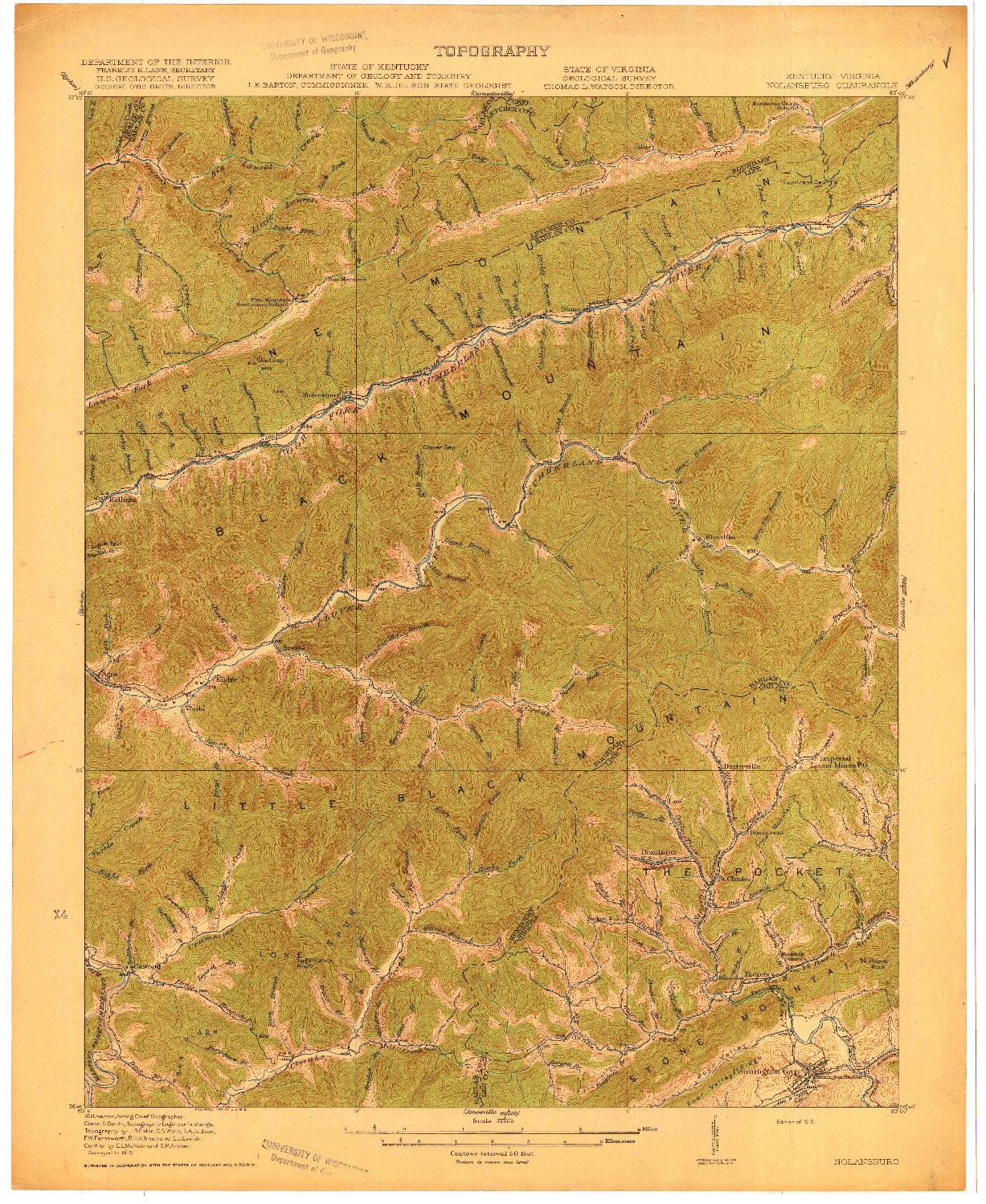 USGS 1:62500-SCALE QUADRANGLE FOR NOLANSBURG, KY 1919