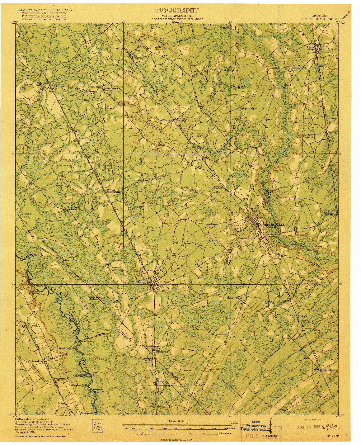 USGS 1:62500-SCALE QUADRANGLE FOR DALTON, GA 1919
