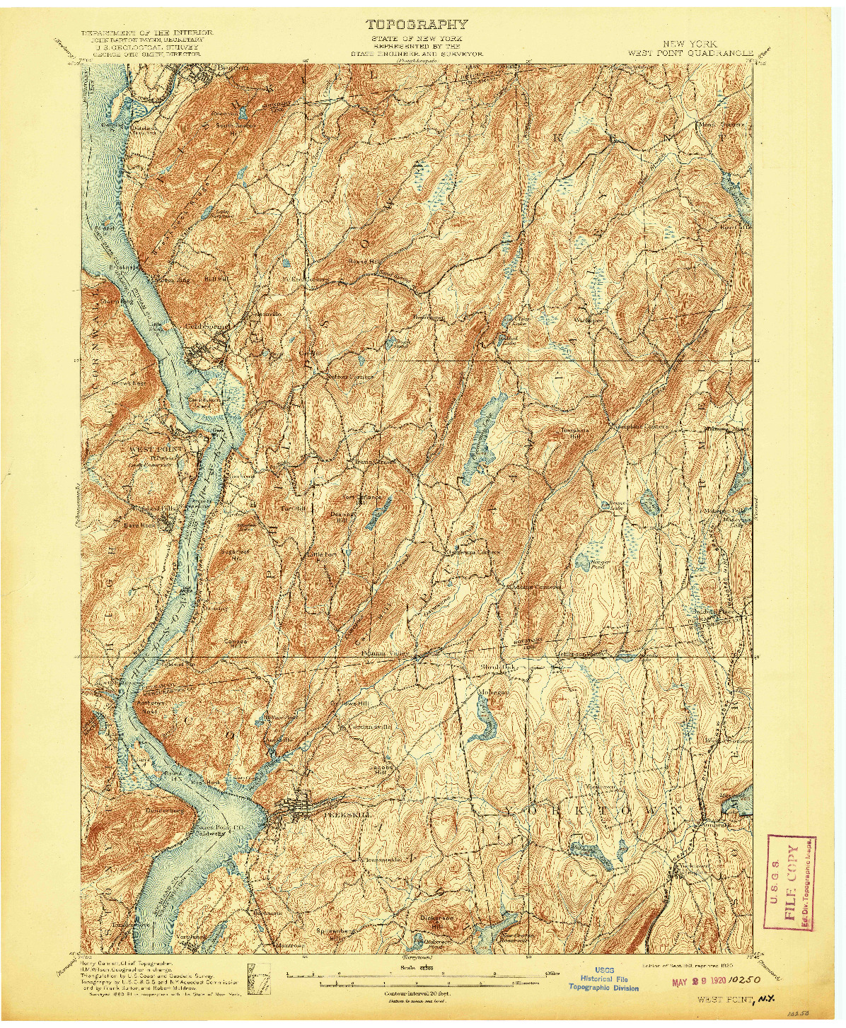 USGS 1:62500-SCALE QUADRANGLE FOR WEST POINT, NY 1901