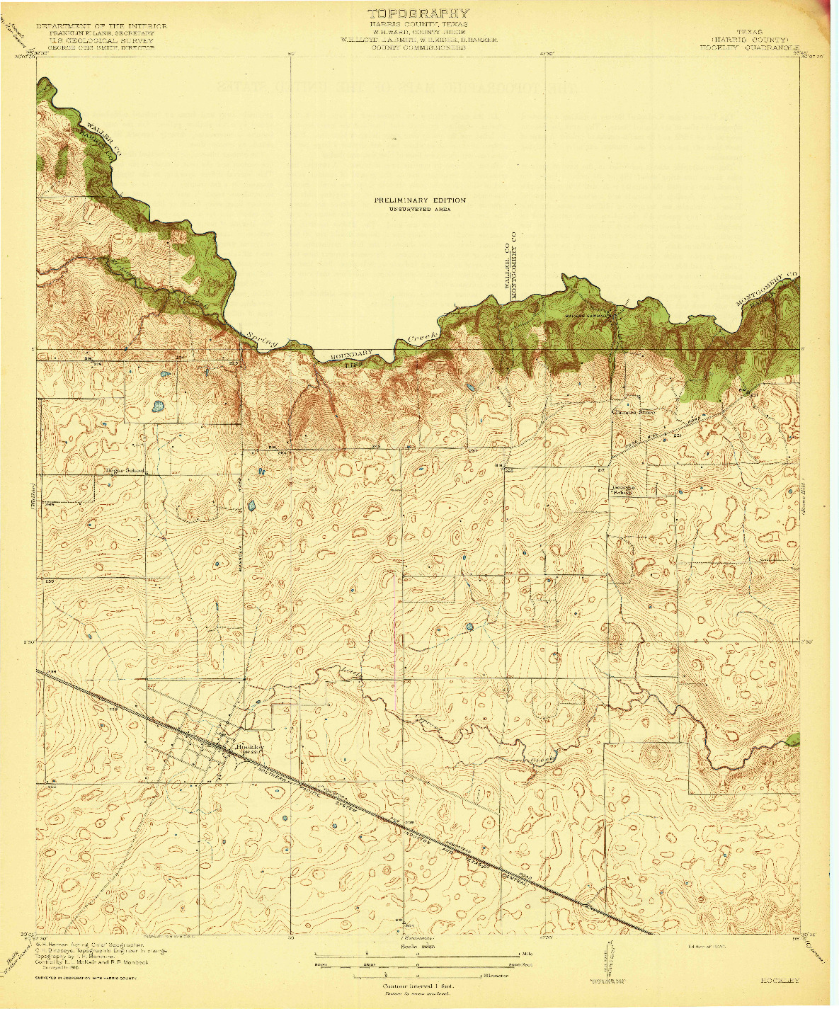 USGS 1:31680-SCALE QUADRANGLE FOR HOCKLEY, TX 1920