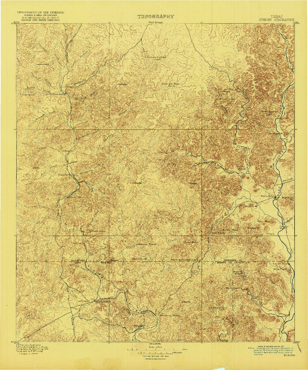 USGS 1:125000-SCALE QUADRANGLE FOR NUECES, TX 1896