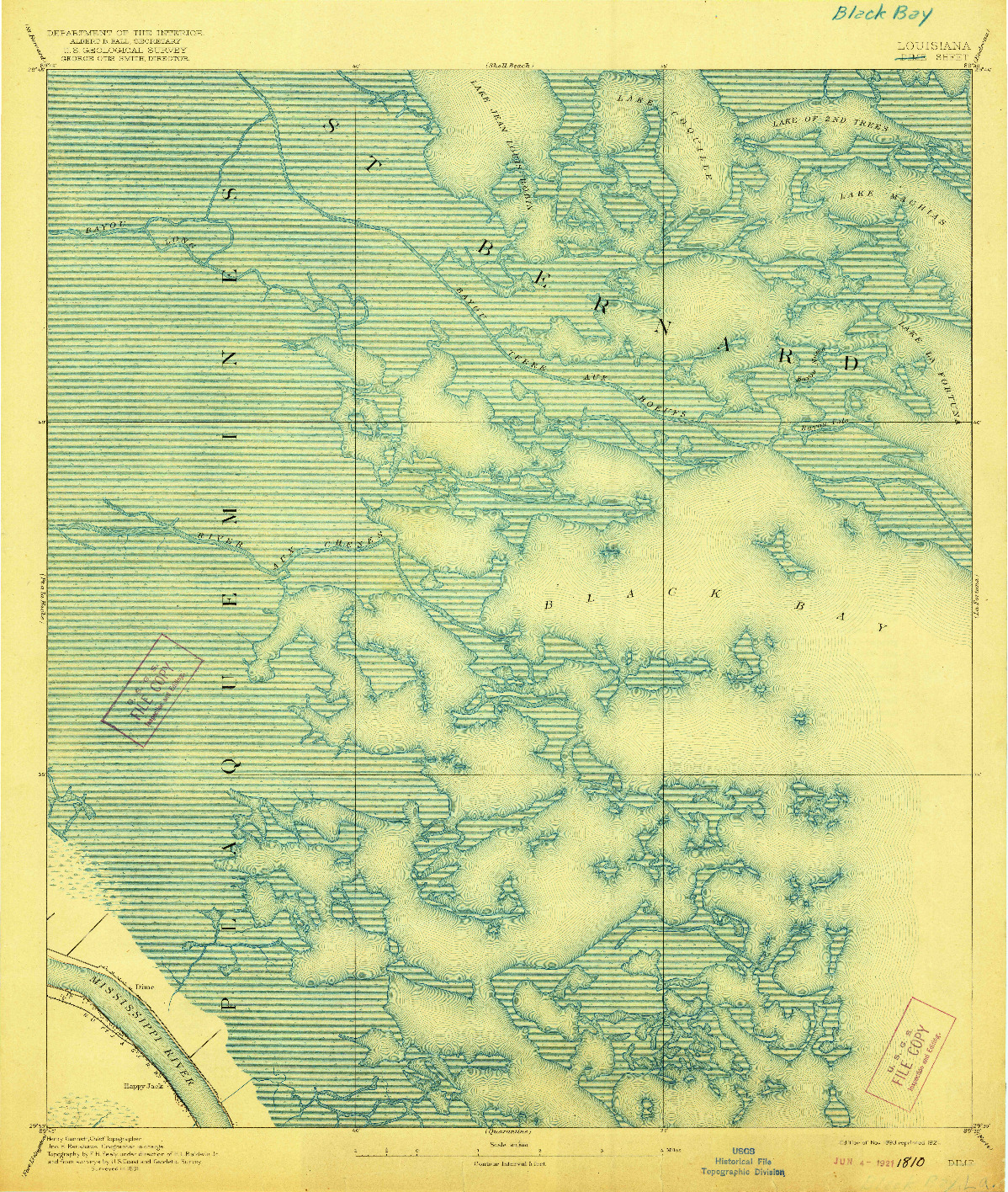 USGS 1:62500-SCALE QUADRANGLE FOR DIME, LA 1893