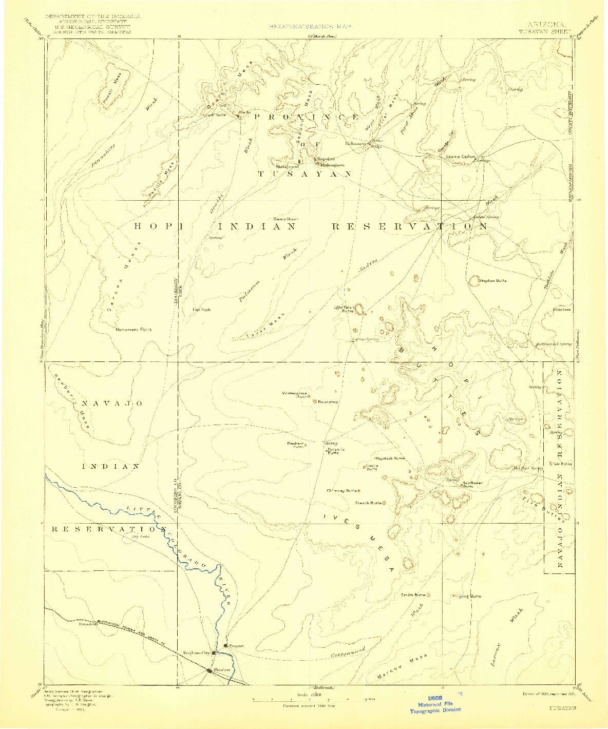 USGS 1:250000-SCALE QUADRANGLE FOR TUSAYAN, AZ 1886