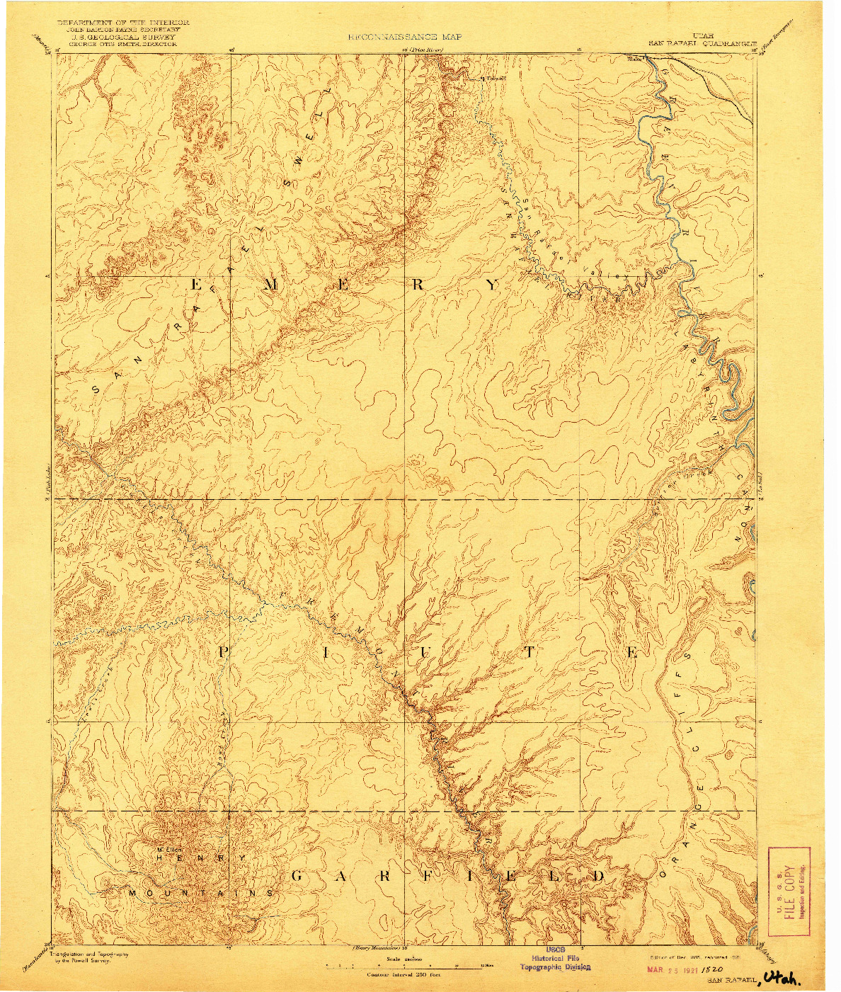 USGS 1:250000-SCALE QUADRANGLE FOR SAN RAFAEL, UT 1885