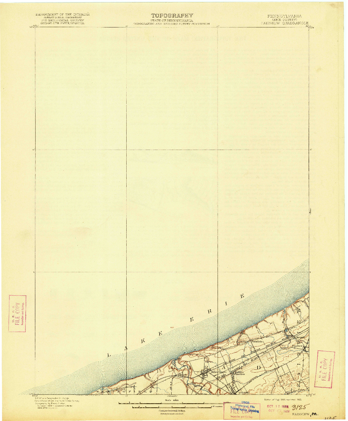 USGS 1:62500-SCALE QUADRANGLE FOR FAIRVIEW, PA 1900