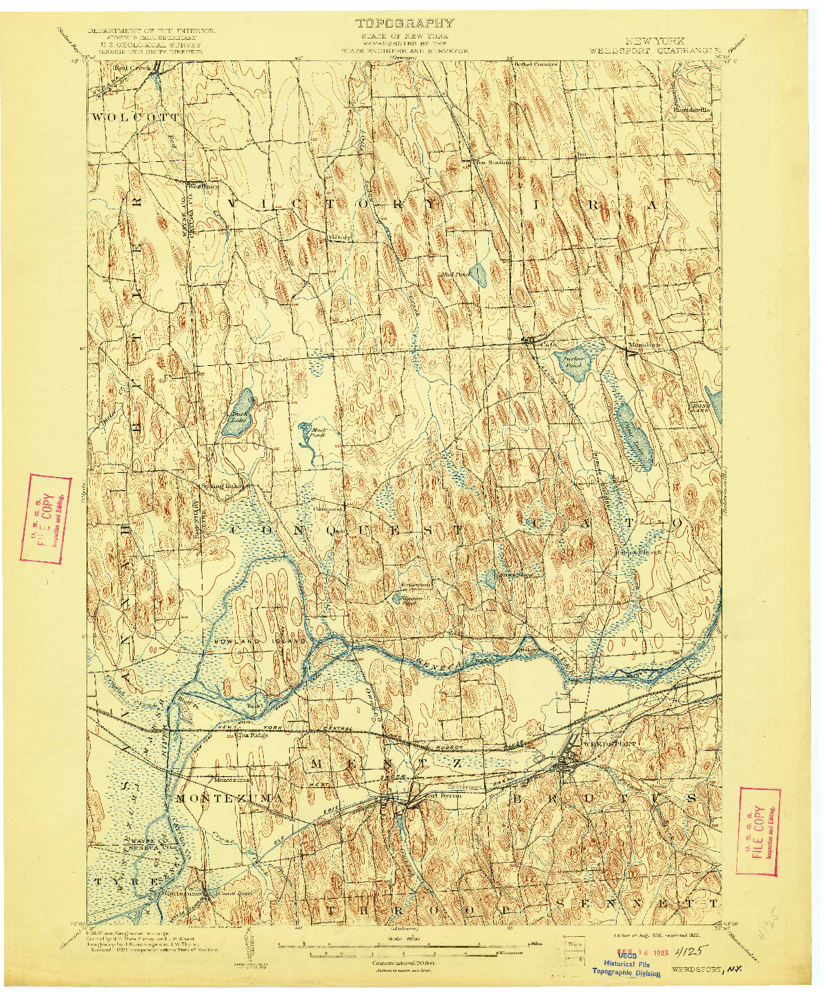 USGS 1:62500-SCALE QUADRANGLE FOR WEEDSPORT, NY 1902