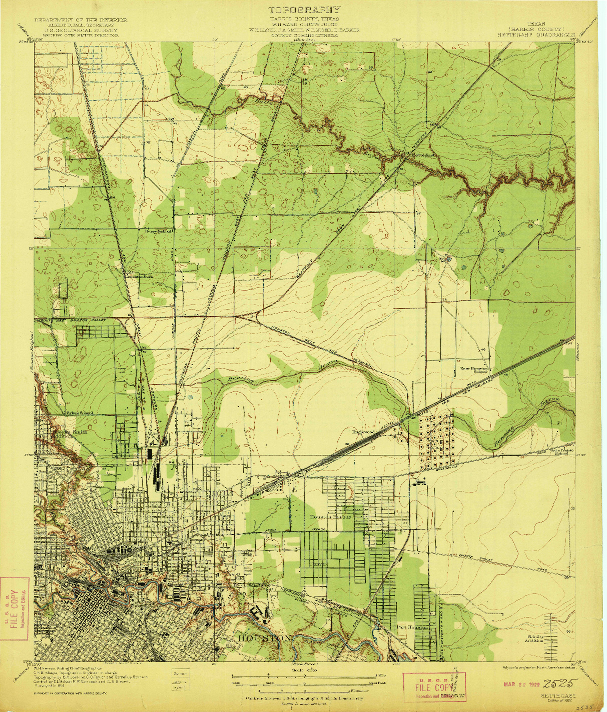 USGS 1:31680-SCALE QUADRANGLE FOR SETTEGAST, TX 1922