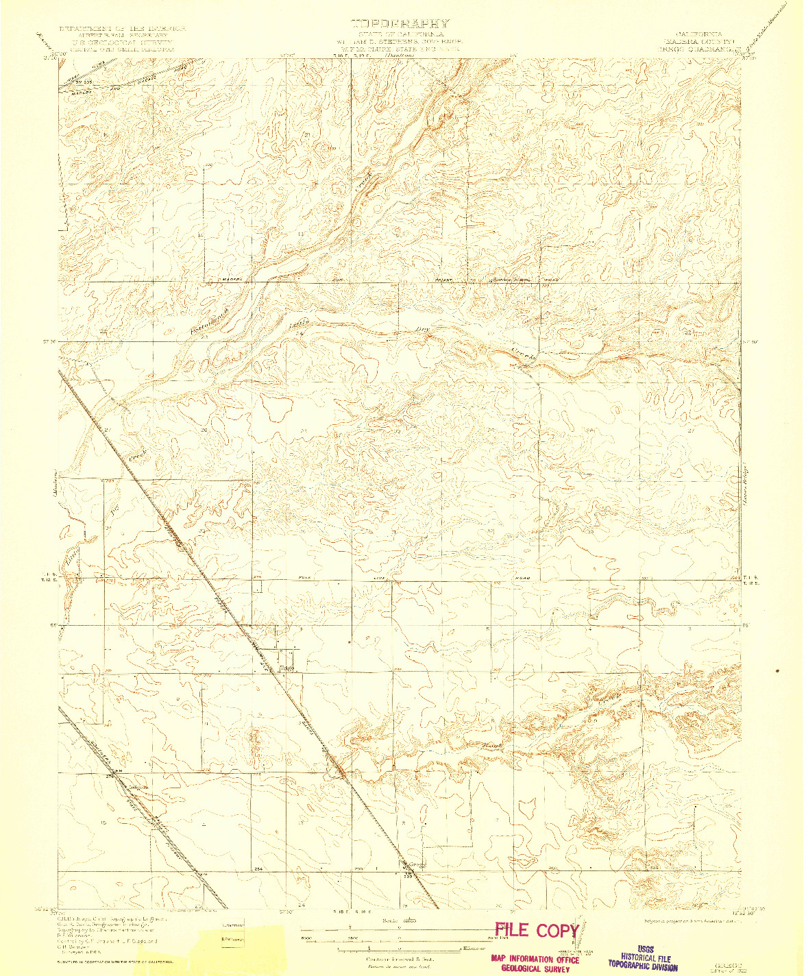 USGS 1:31680-SCALE QUADRANGLE FOR GREGG, CA 1922