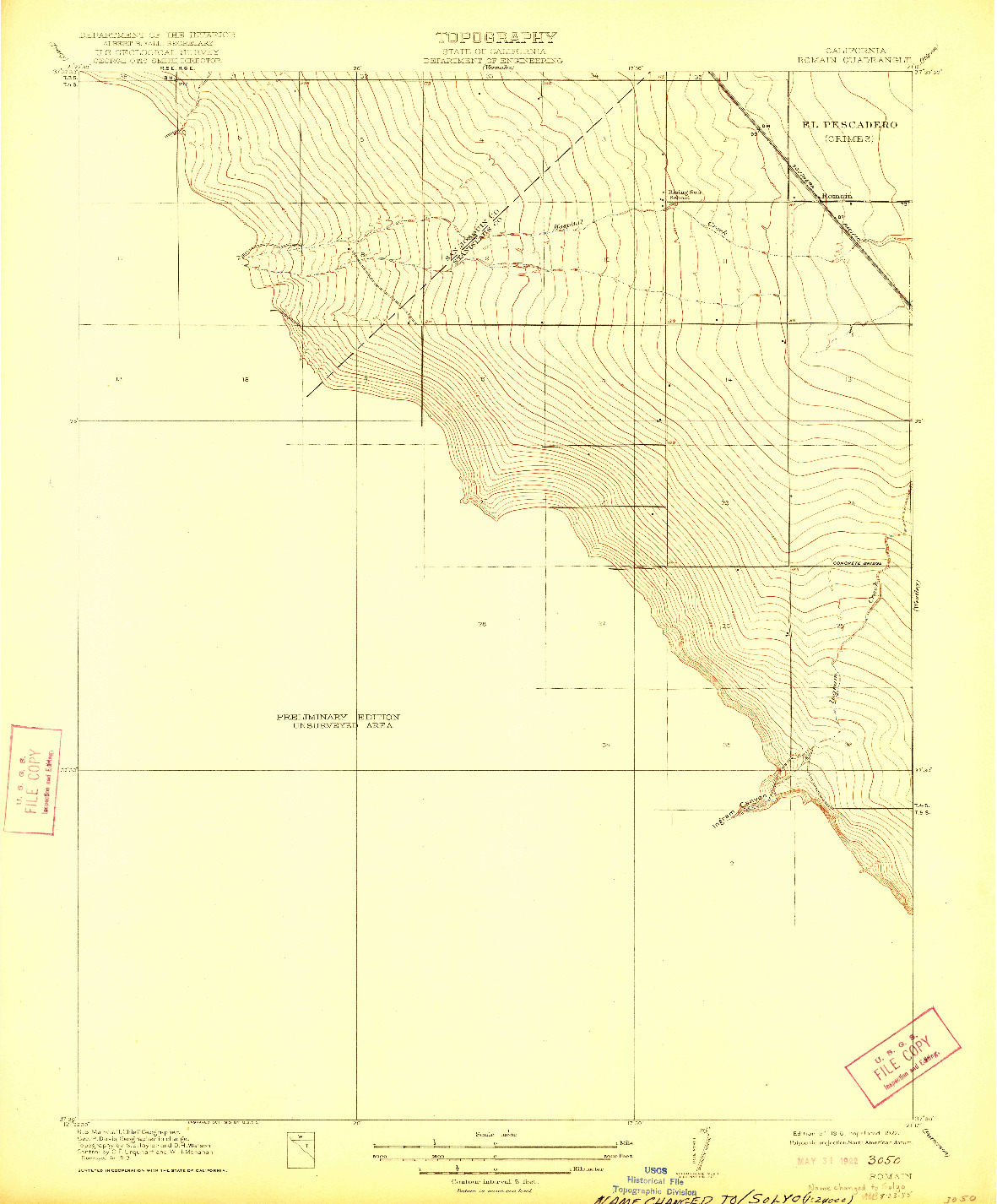 USGS 1:31680-SCALE QUADRANGLE FOR ROMAIN, CA 1916