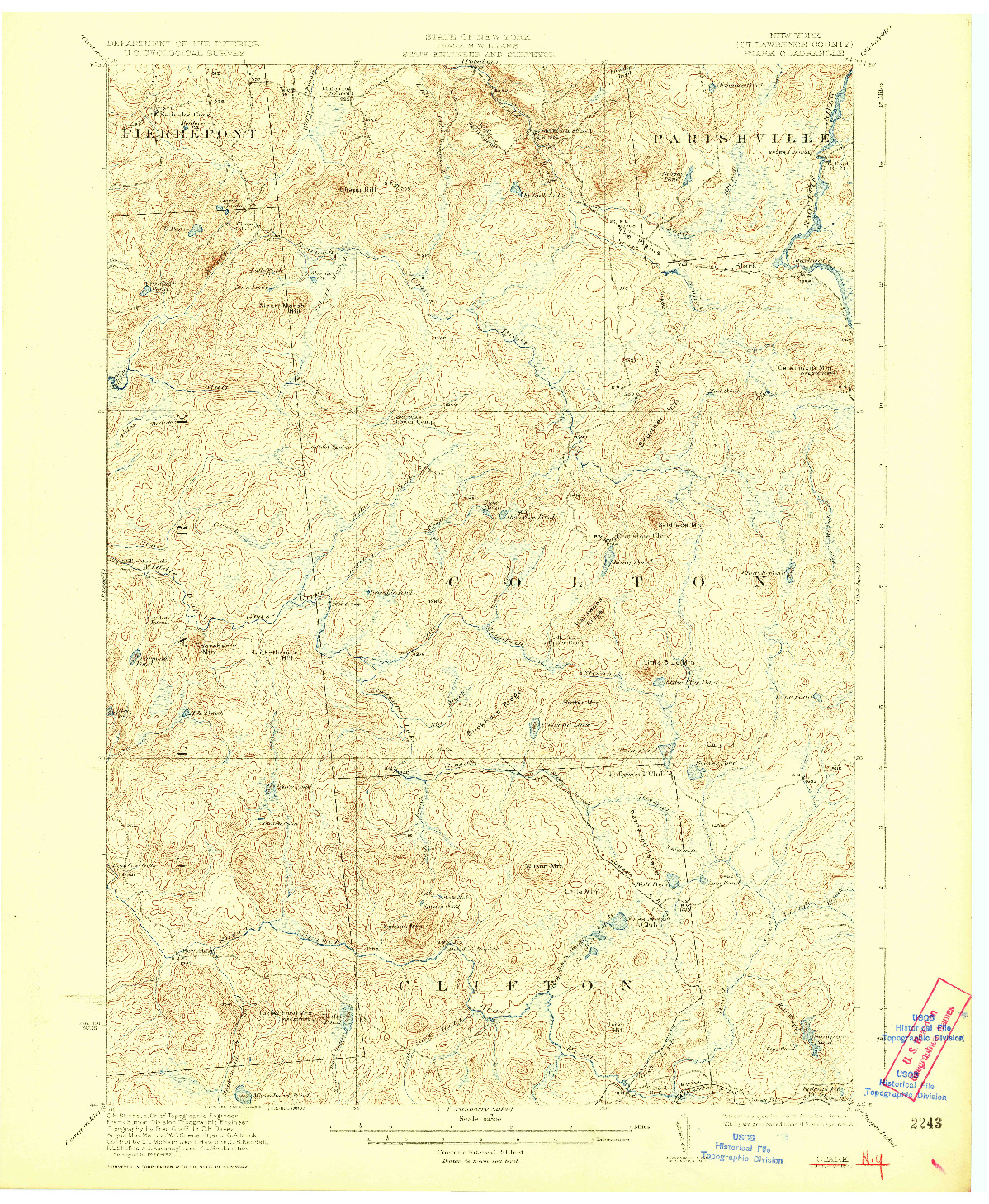 USGS 1:62500-SCALE QUADRANGLE FOR STARK, NY 1923