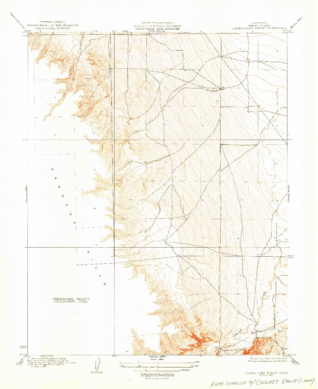 USGS 1:31680-SCALE QUADRANGLE FOR TIERRA LOMA SCHOOL, CA 1923