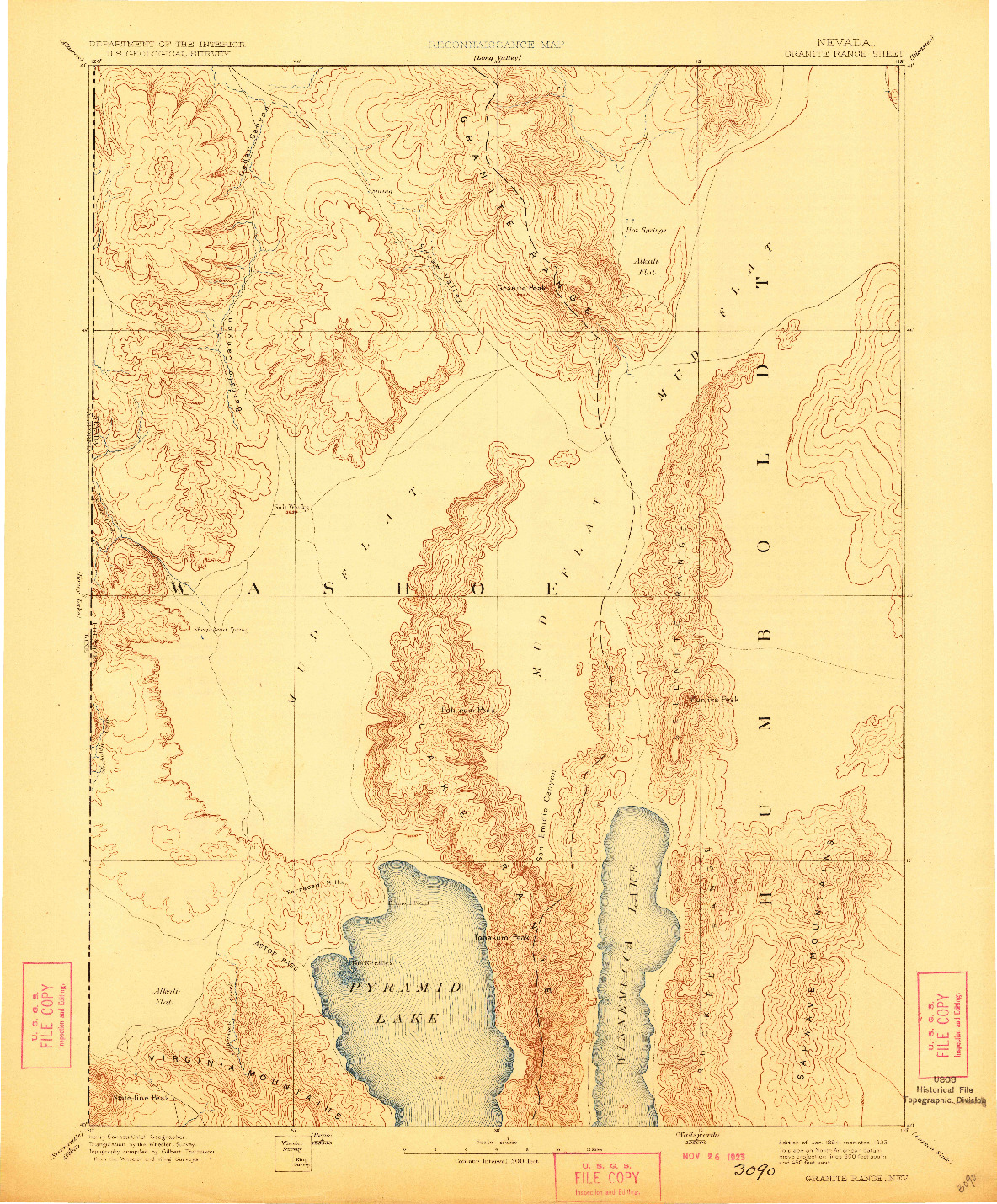 USGS 1:250000-SCALE QUADRANGLE FOR GRANITE RANGE, NV 1894