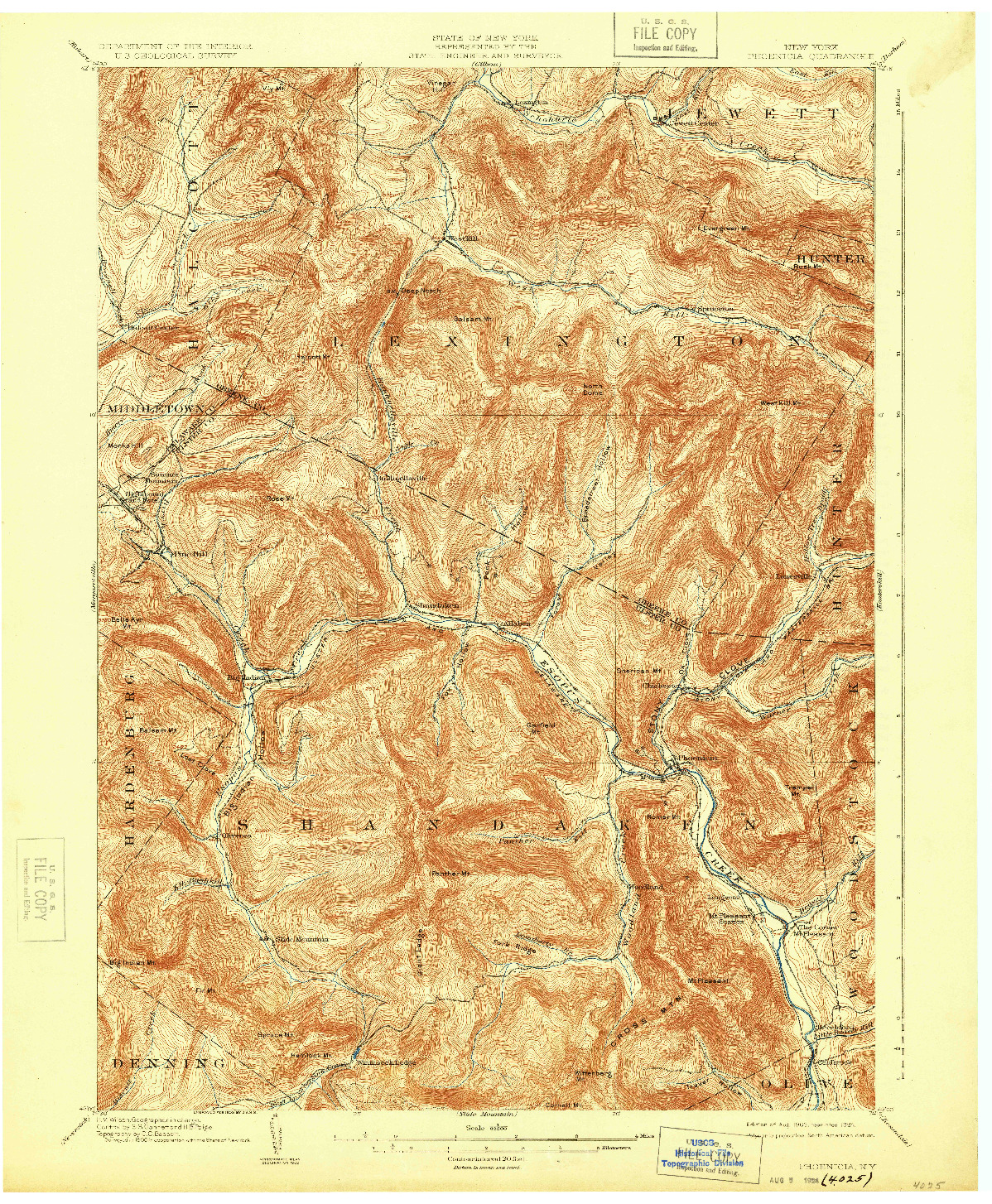 USGS 1:62500-SCALE QUADRANGLE FOR PHOENICIA, NY 1903