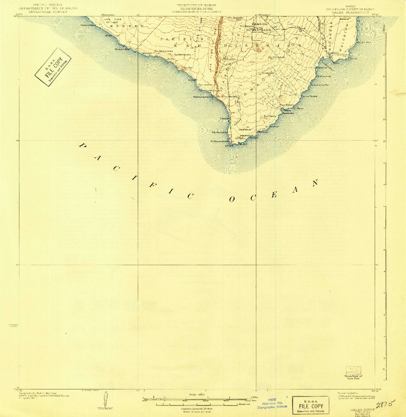 USGS 1:62500-SCALE QUADRANGLE FOR KALAE, HI 1924