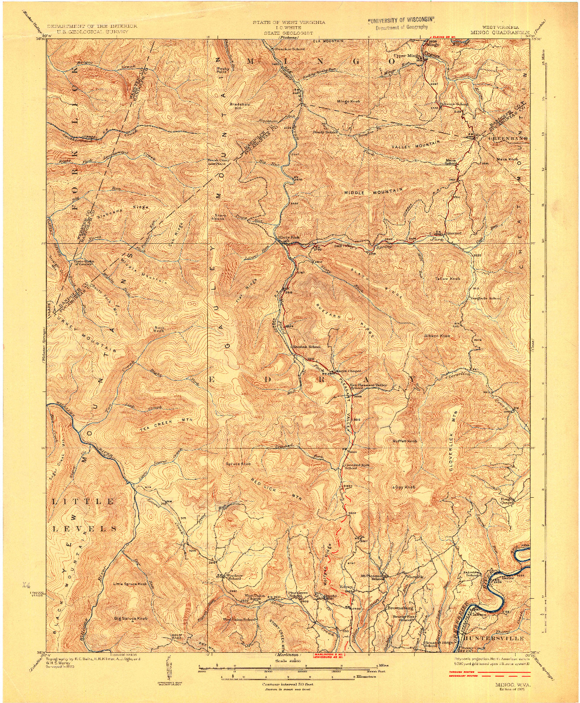 USGS 1:62500-SCALE QUADRANGLE FOR MINGO, WV 1925