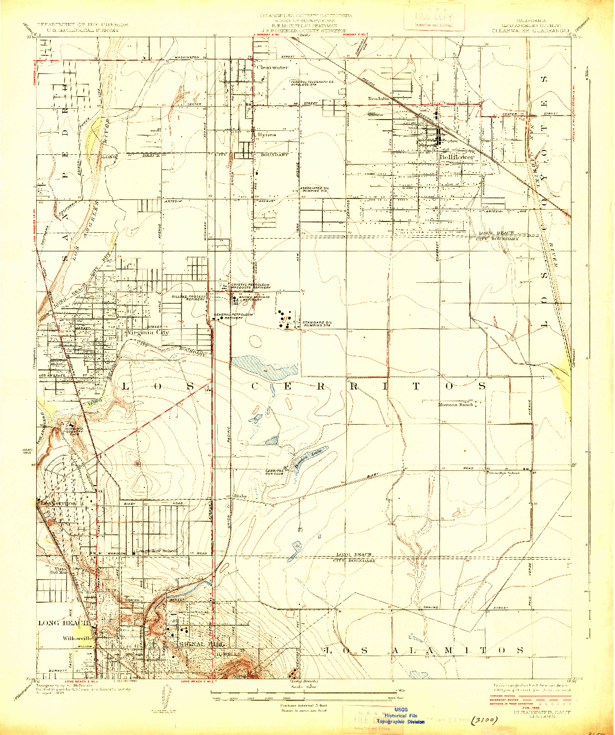 USGS 1:24000-SCALE QUADRANGLE FOR CLEARWATER, CA 1925