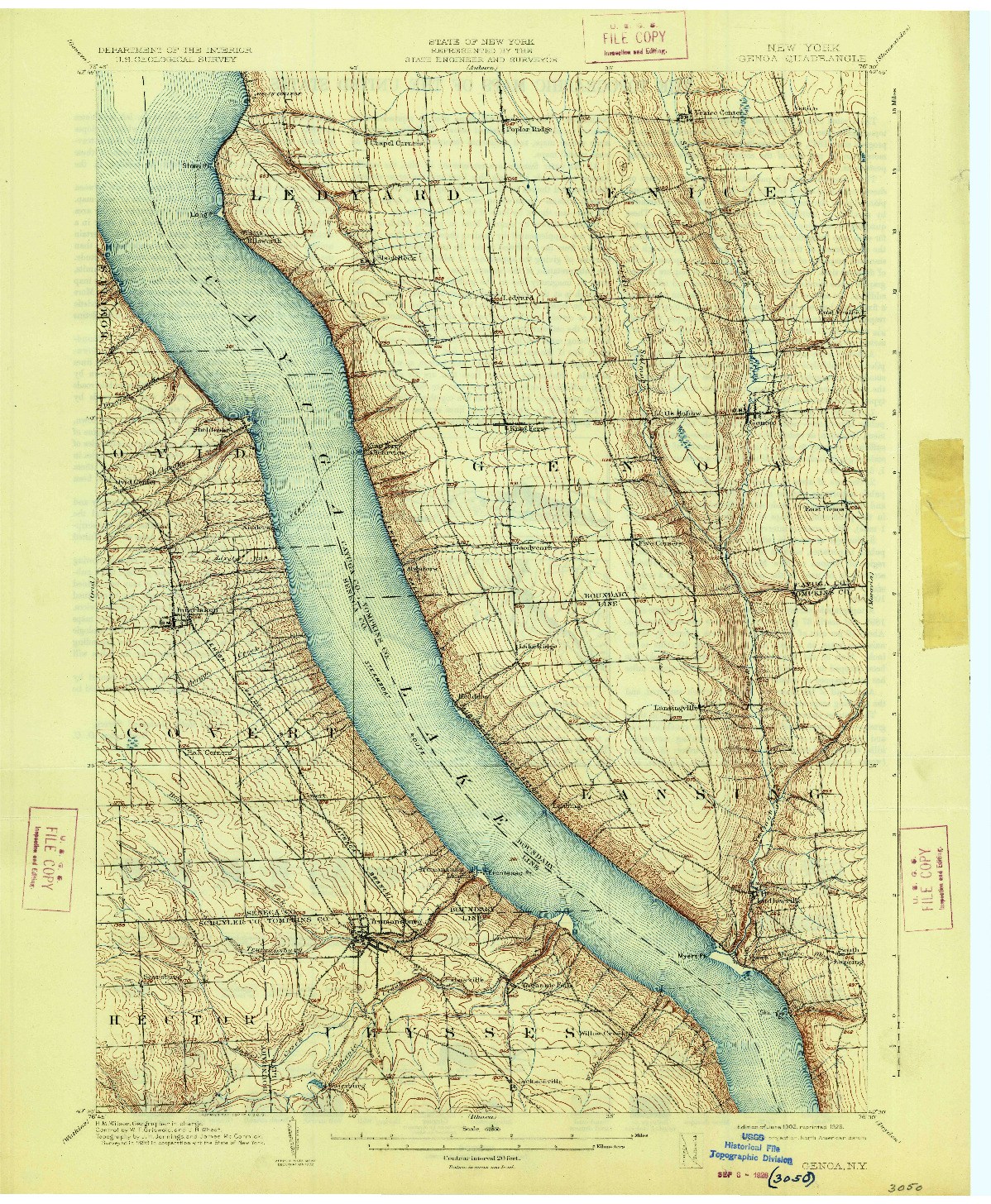 USGS 1:62500-SCALE QUADRANGLE FOR GENOA, NY 1902