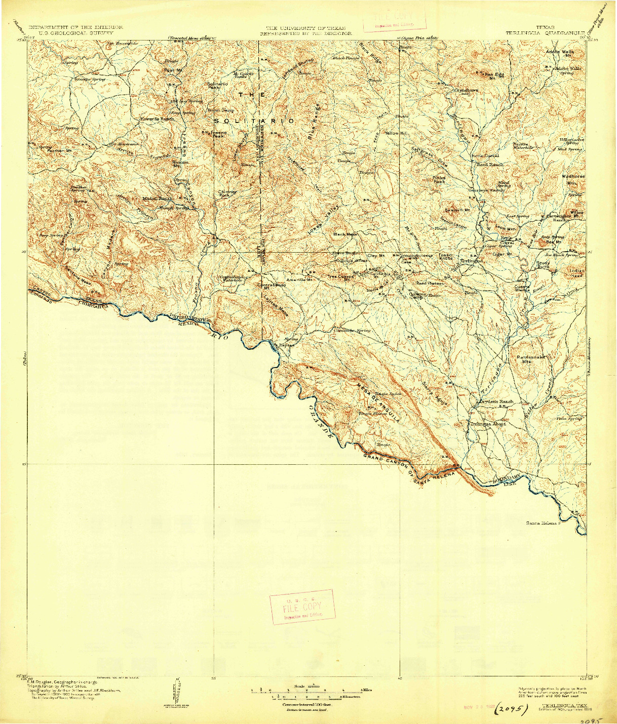 USGS 1:125000-SCALE QUADRANGLE FOR TERLINGUA, TX 1904