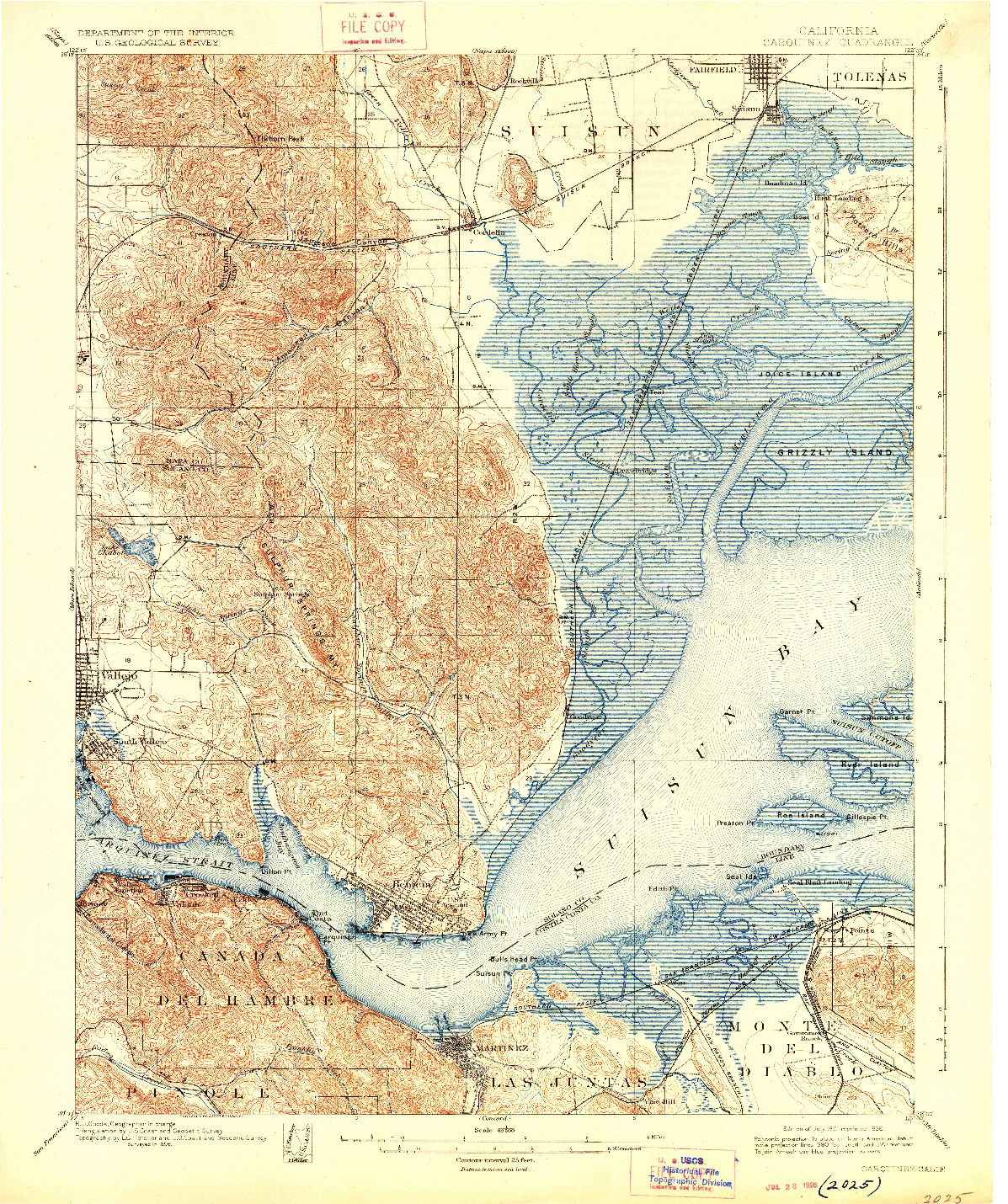 USGS 1:62500-SCALE QUADRANGLE FOR CARQUINEZ, CA 1901