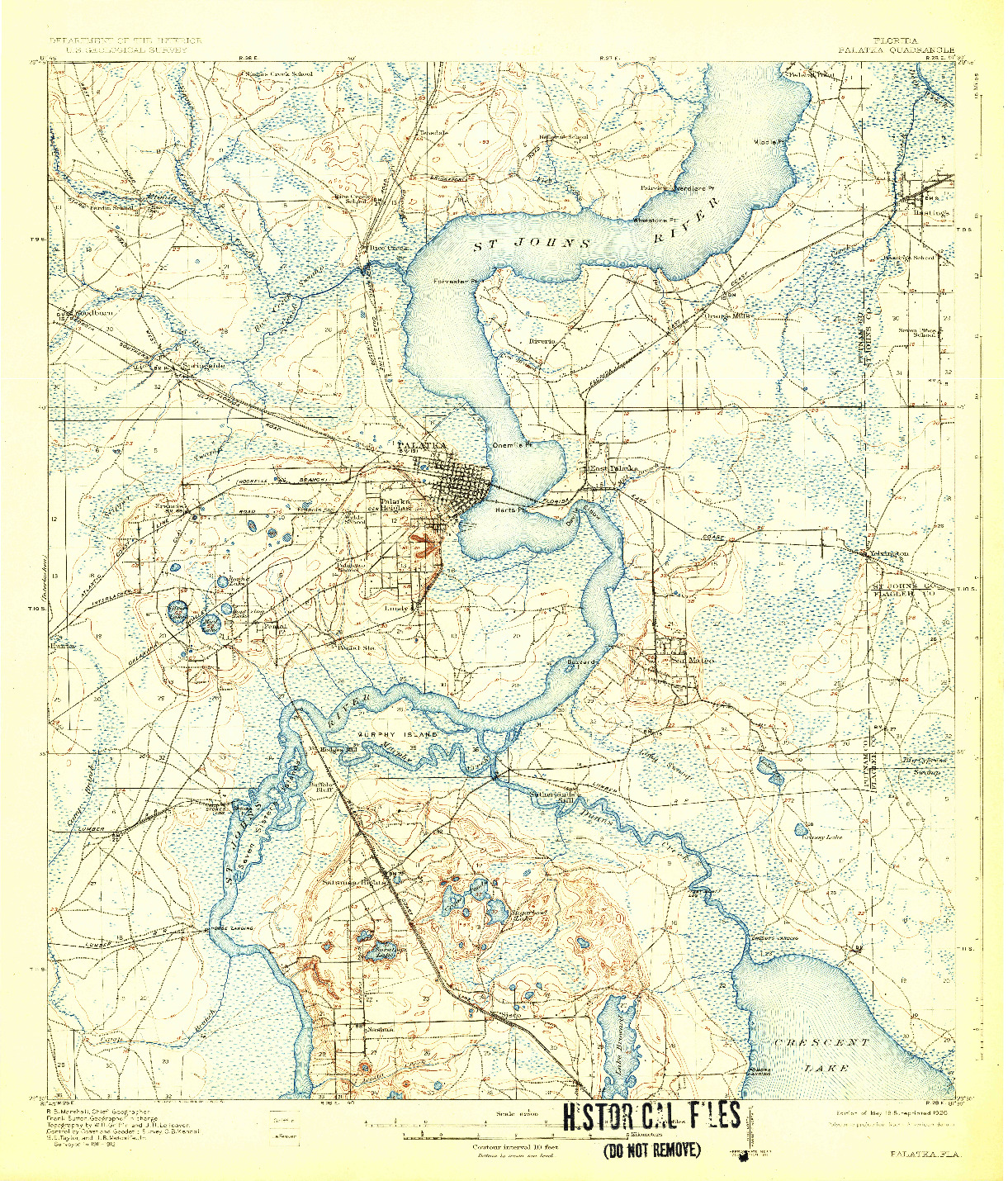 USGS 1:62500-SCALE QUADRANGLE FOR PALATKA, FL 1915