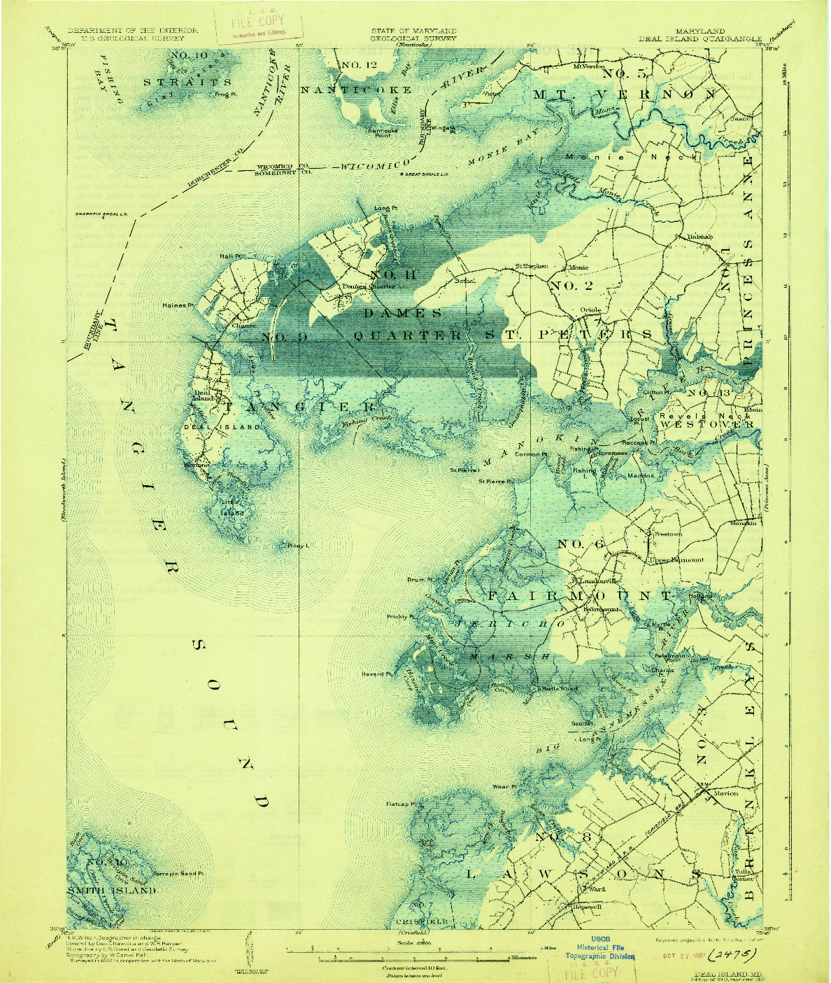 USGS 1:62500-SCALE QUADRANGLE FOR DEAL ISLAND, MD 1903