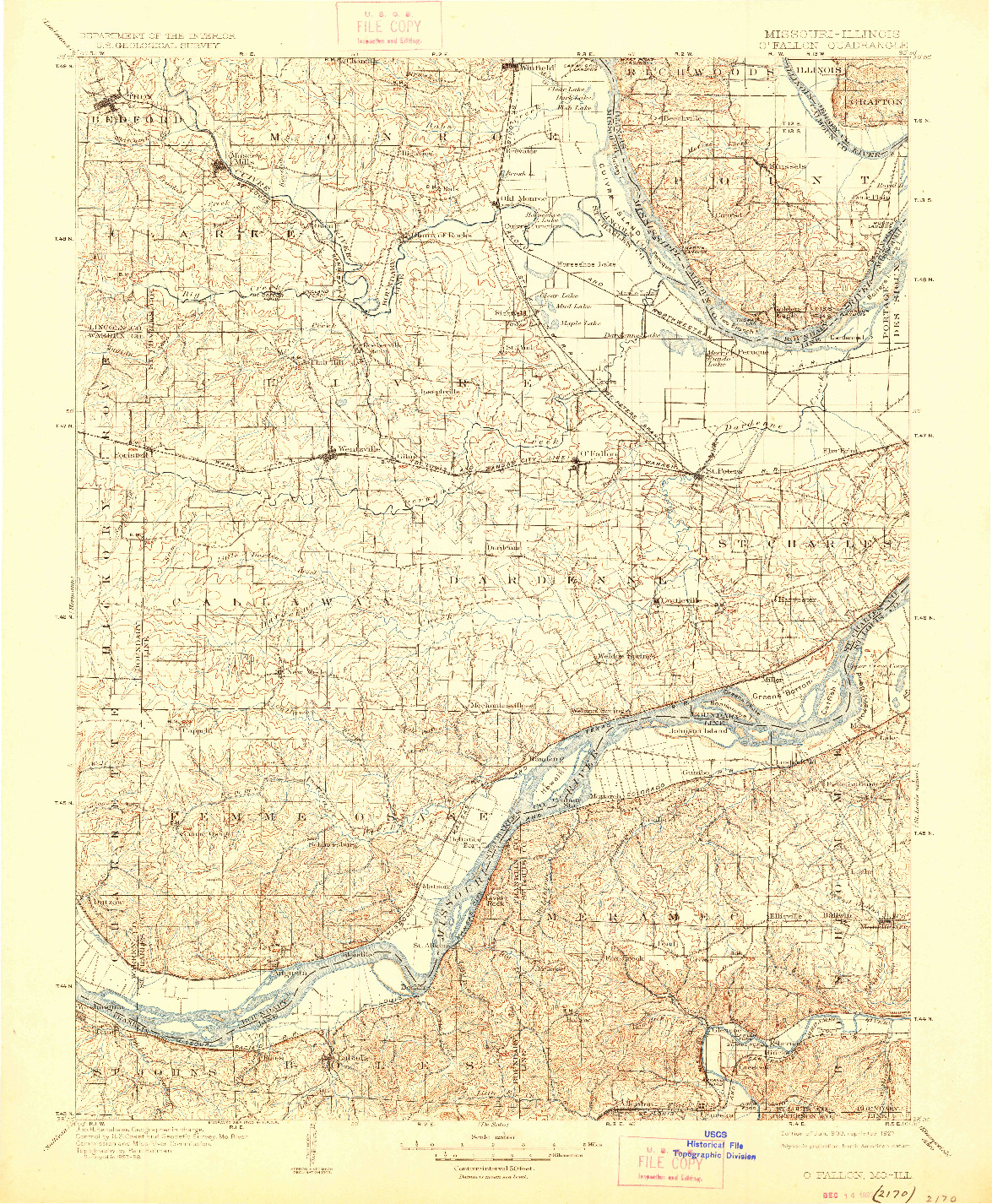 USGS 1:125000-SCALE QUADRANGLE FOR O'FALLON, MO 1903
