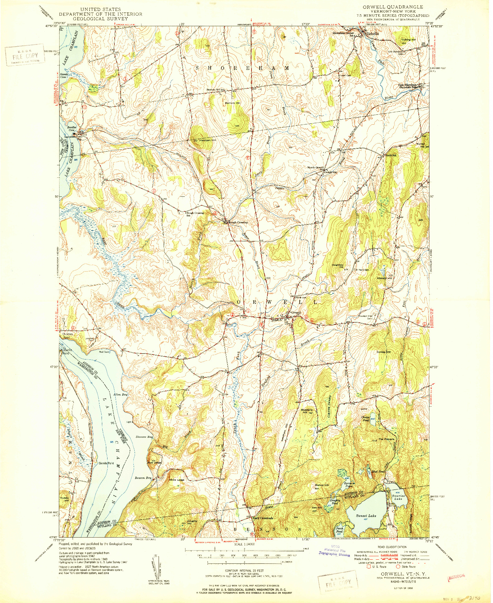 USGS 1:24000-SCALE QUADRANGLE FOR ORWELL, VT 1927