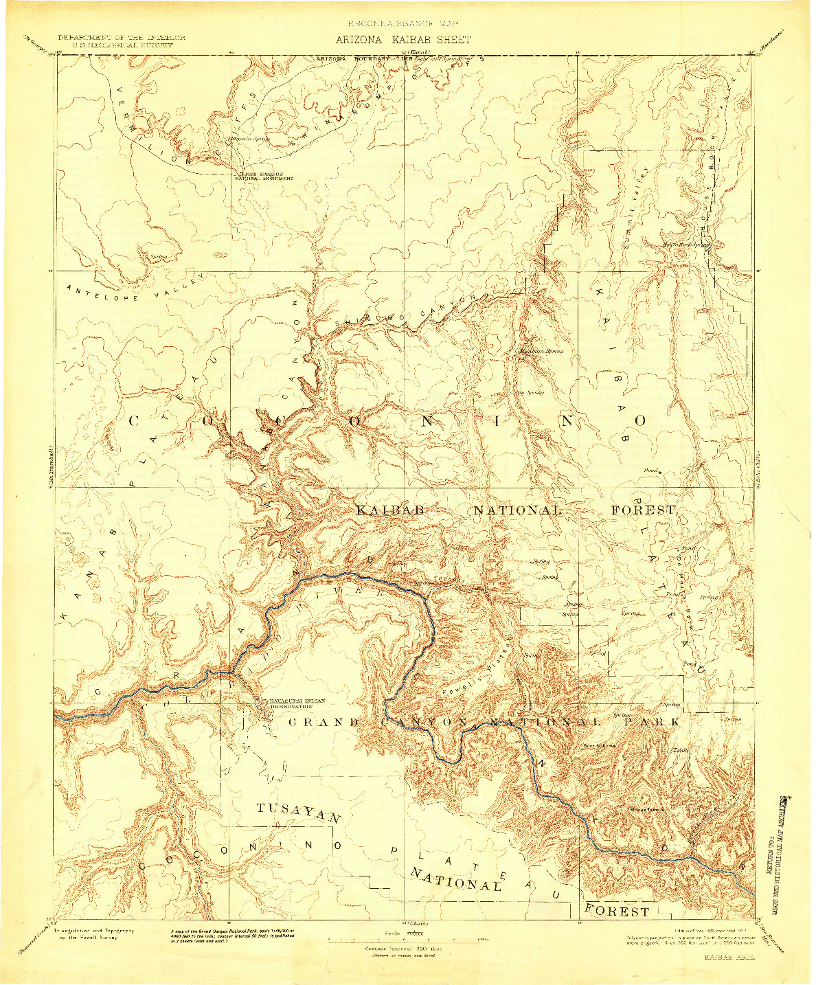 USGS 1:250000-SCALE QUADRANGLE FOR KAIBAB, AZ 1886