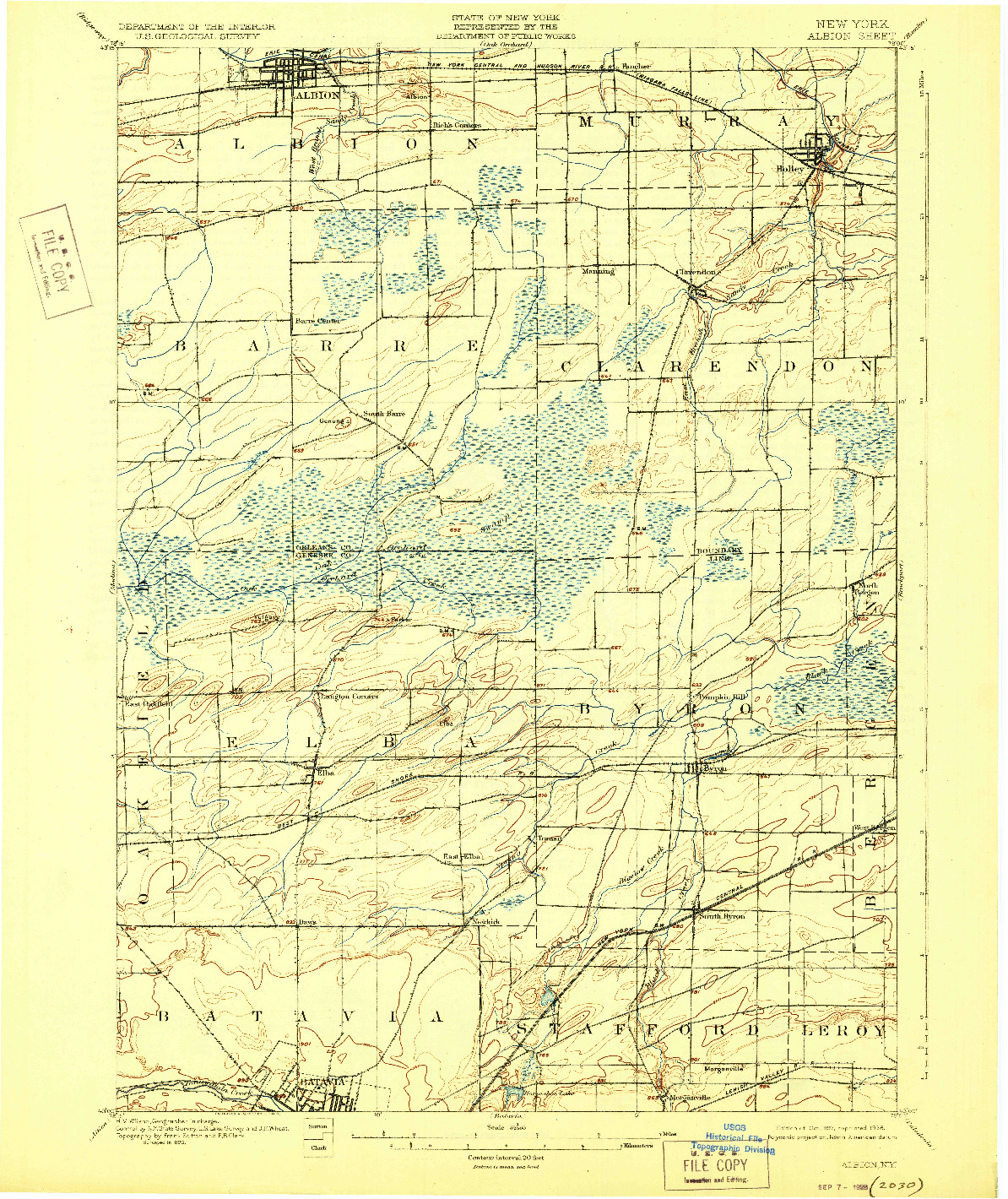USGS 1:62500-SCALE QUADRANGLE FOR ALBION, NY 1897