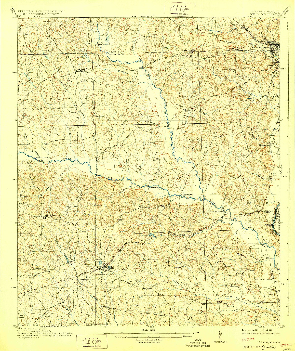 USGS 1:62500-SCALE QUADRANGLE FOR SEALE, AL 1914