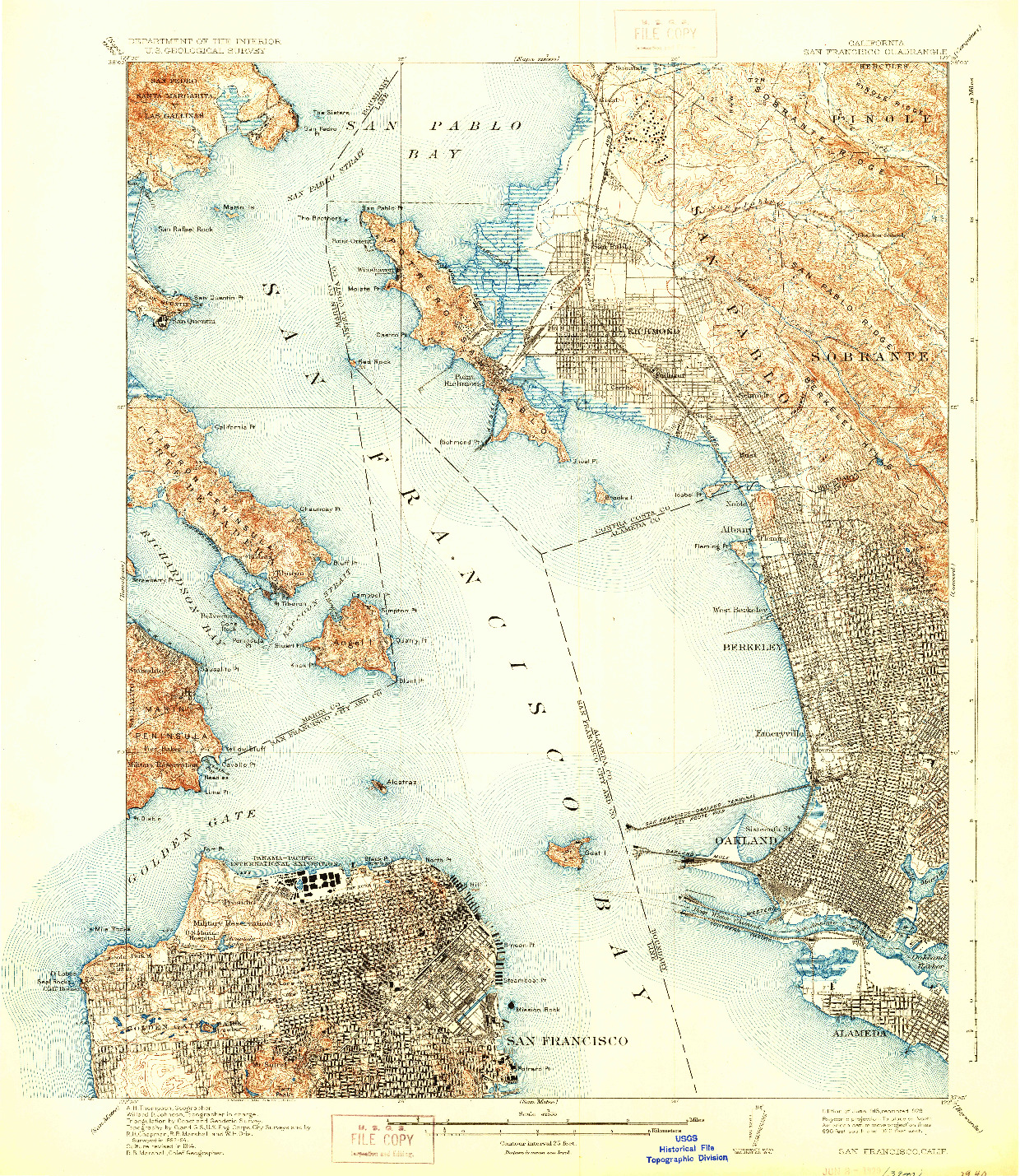 USGS 1:62500-SCALE QUADRANGLE FOR SAN FRANCISCO, CA 1915