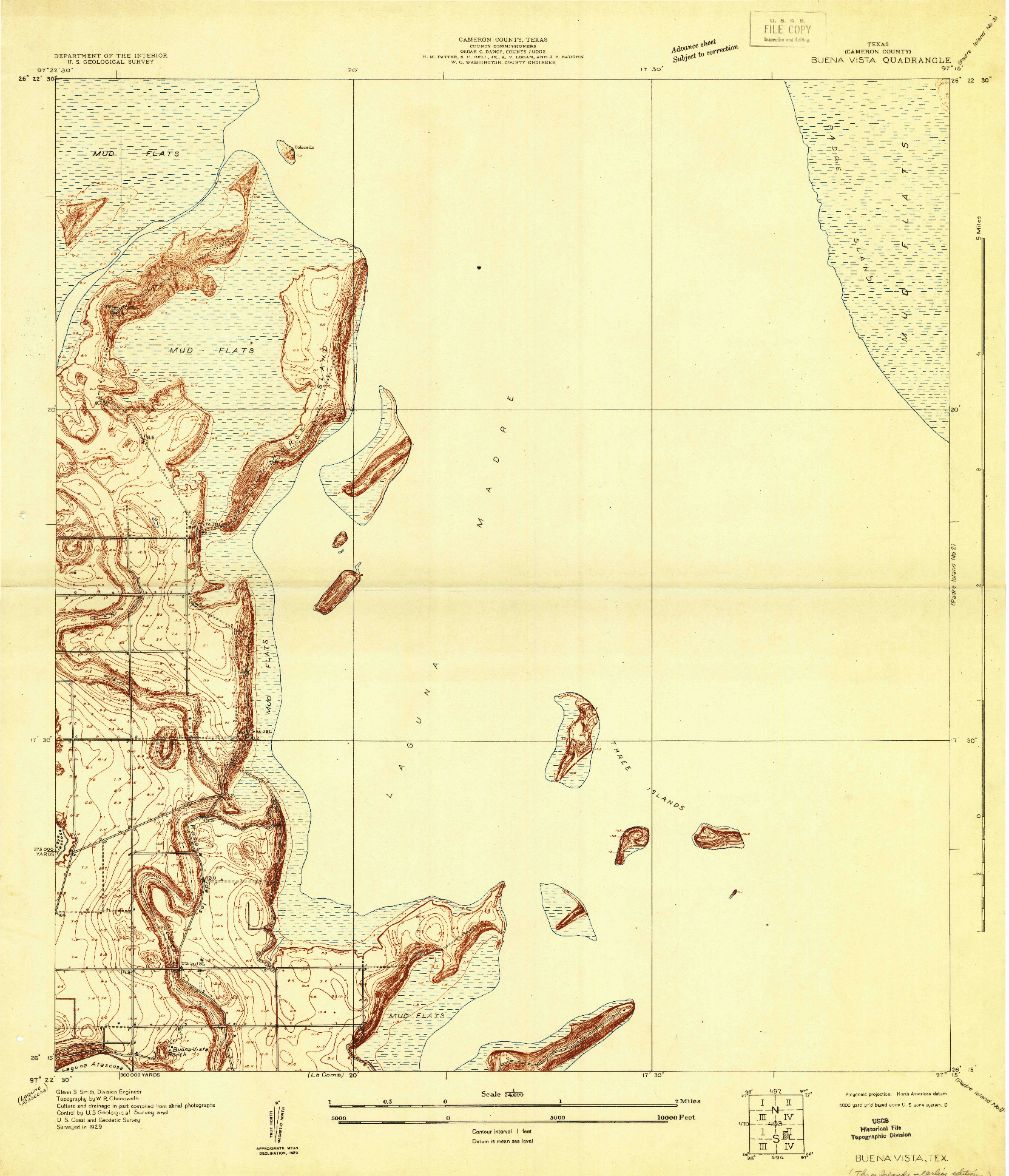 USGS 1:24000-SCALE QUADRANGLE FOR BUENA VISTA, TX 1929