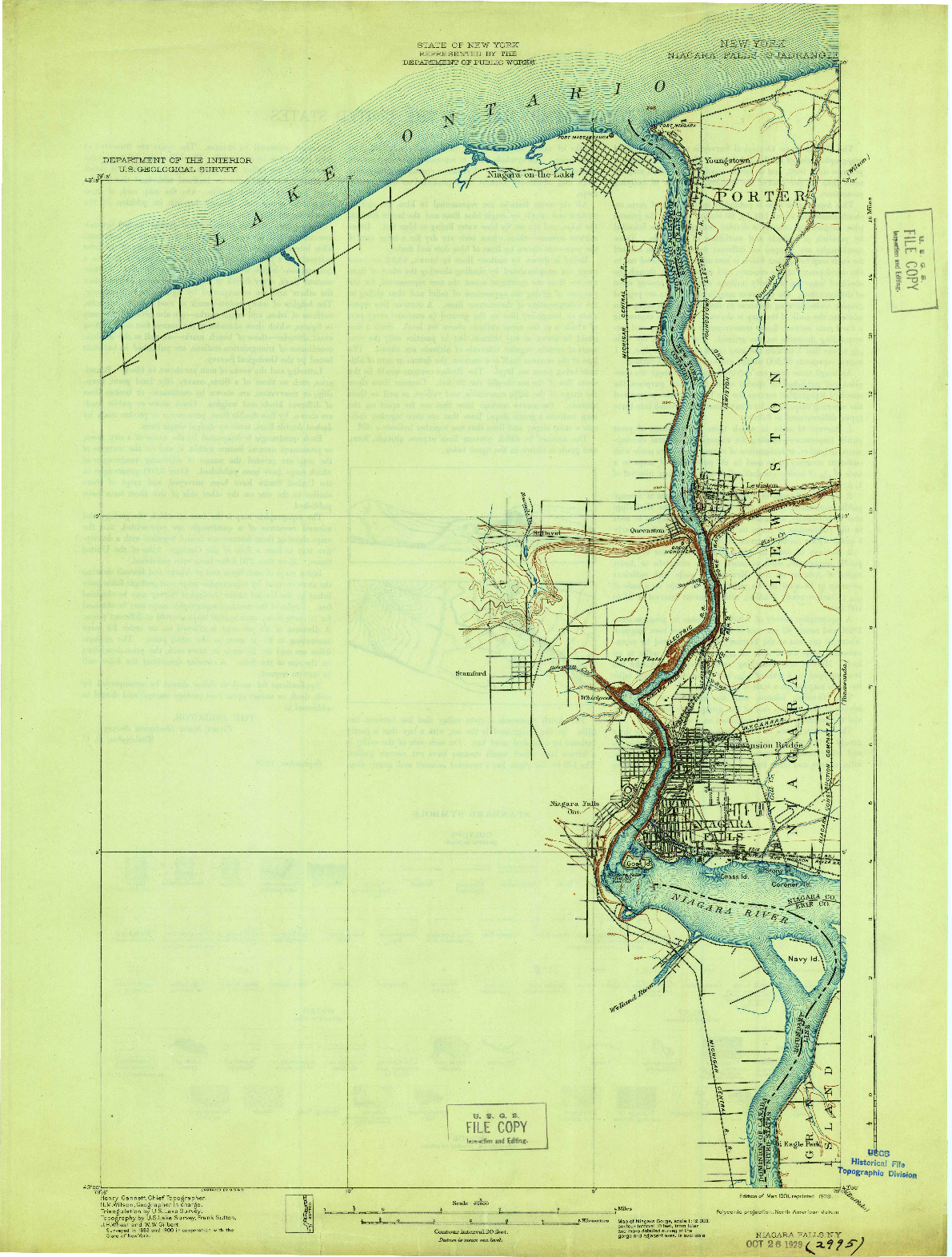 USGS 1:62500-SCALE QUADRANGLE FOR NIAGARA FALLS, NY 1901