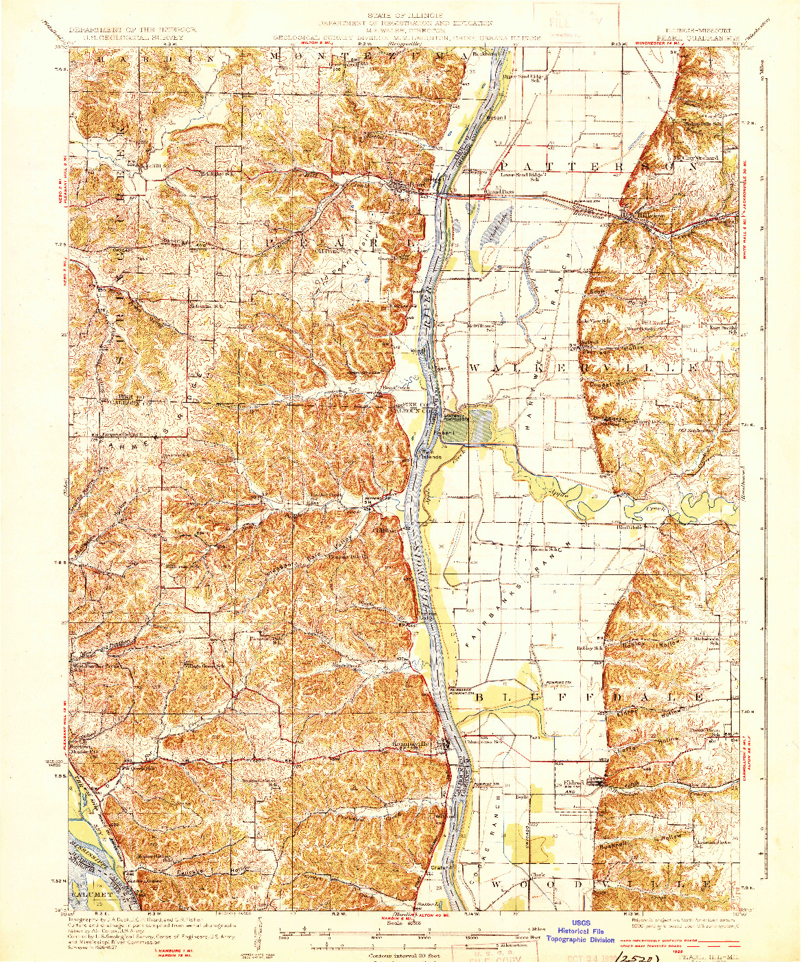 USGS 1:62500-SCALE QUADRANGLE FOR PEARL, IL 1930