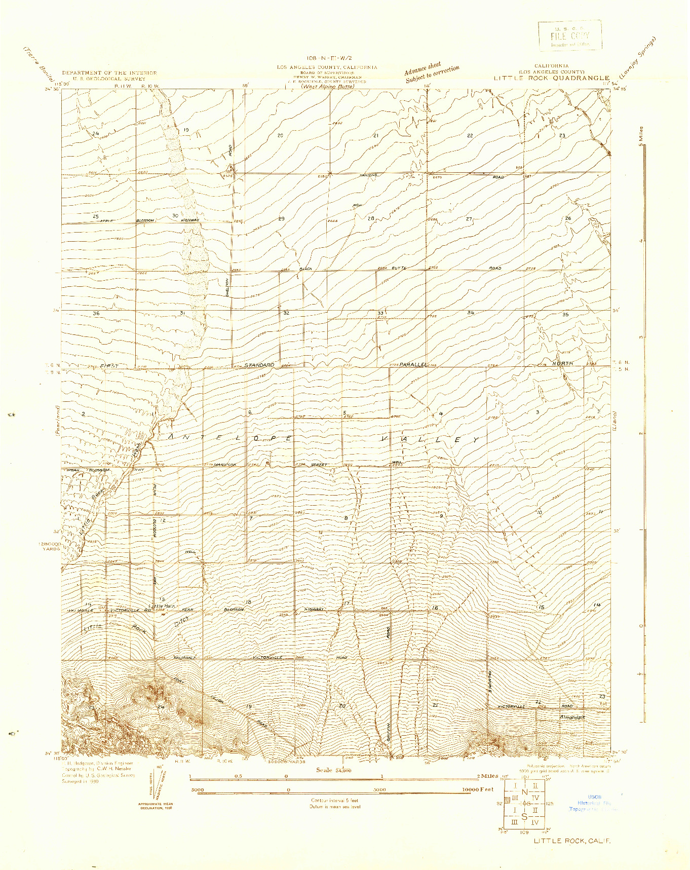 USGS 1:24000-SCALE QUADRANGLE FOR LITTLE ROCK, CA 1930