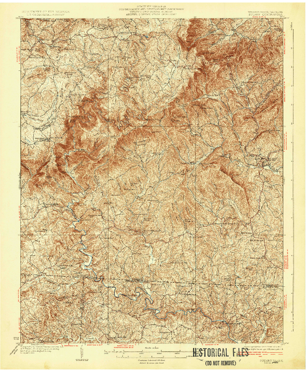 USGS 1:62500-SCALE QUADRANGLE FOR STUART, VA 1931