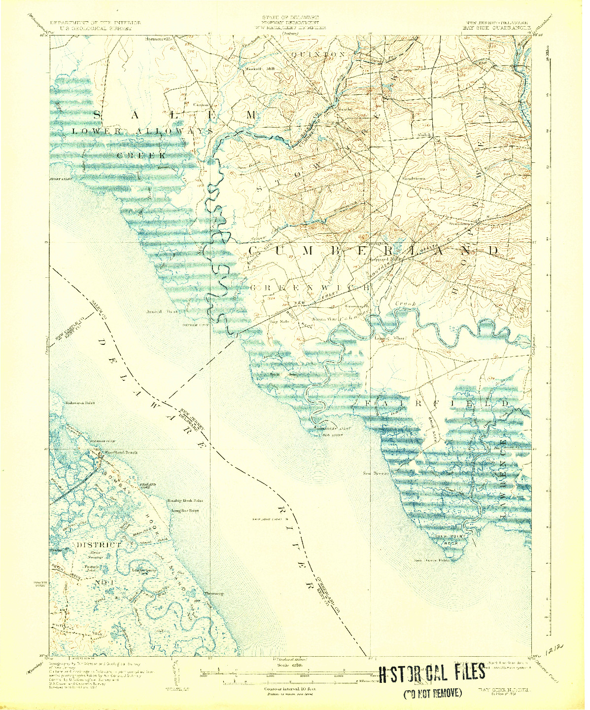 USGS 1:62500-SCALE QUADRANGLE FOR BAY SIDE, NJ 1931