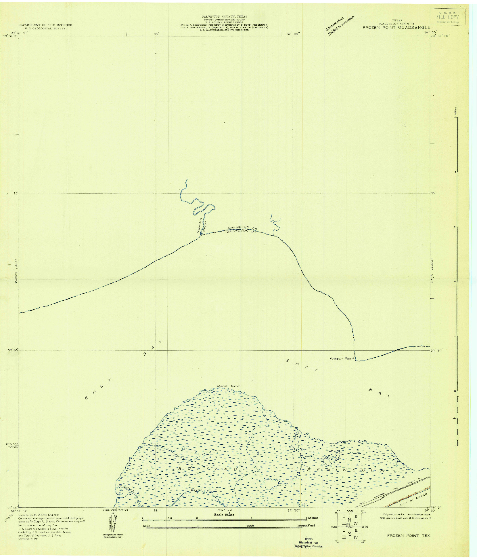 USGS 1:24000-SCALE QUADRANGLE FOR FROZEN POINT, TX 1931