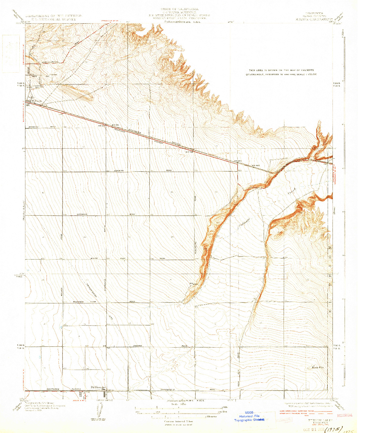 USGS 1:31680-SCALE QUADRANGLE FOR EDISON, CA 1931